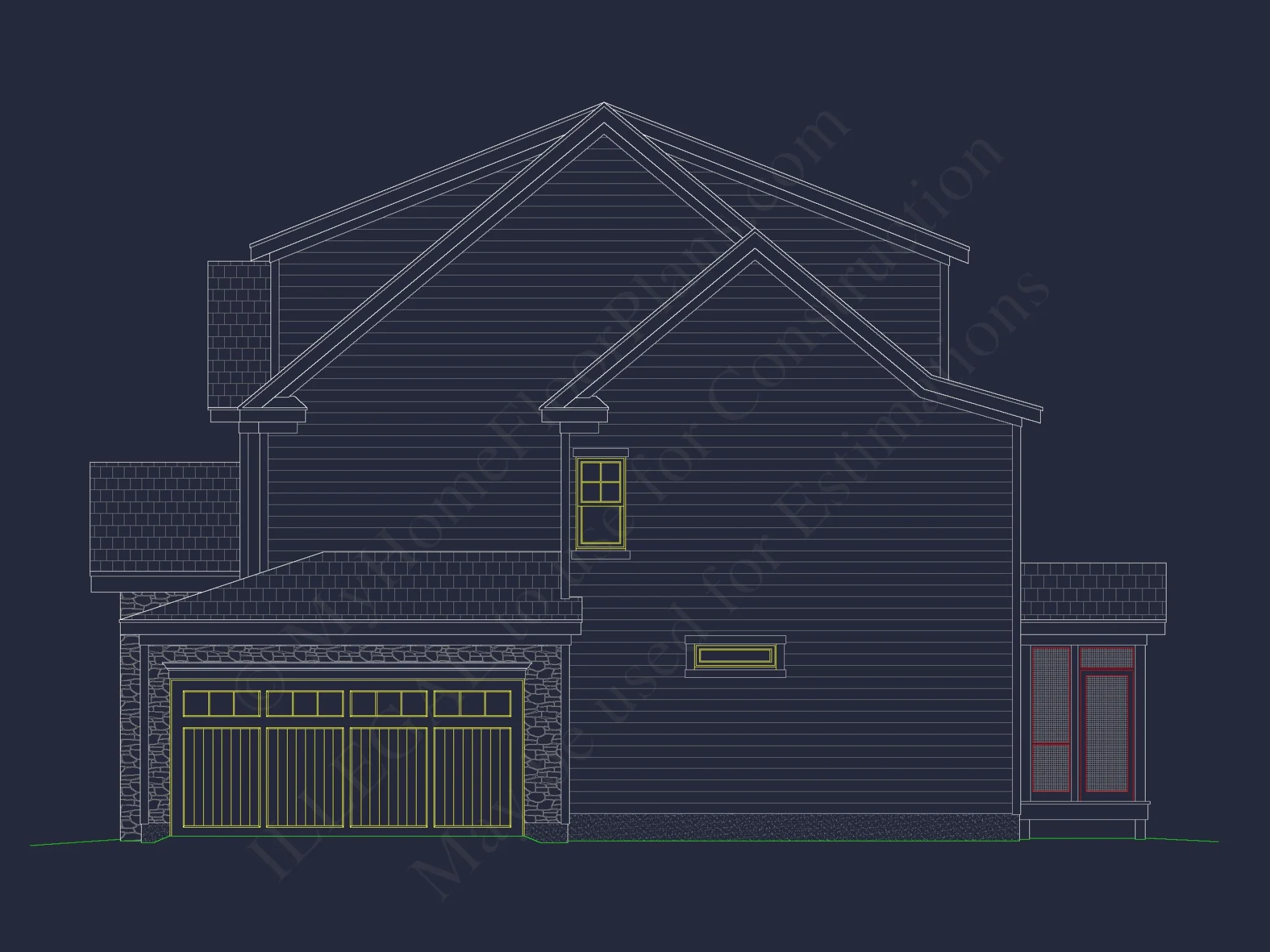 Beautiful house Plan with Modern Craftsman Design and CAD