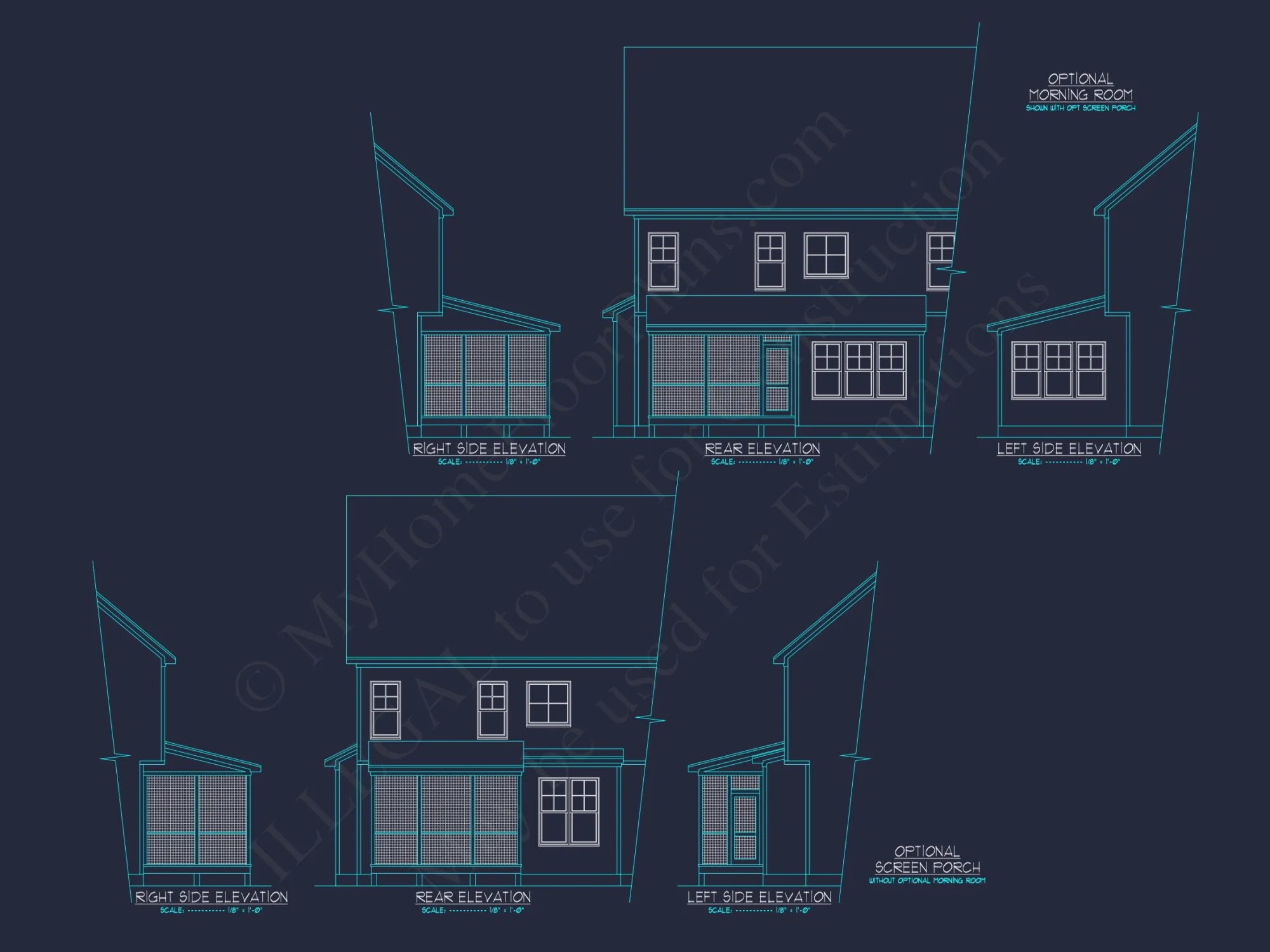 Craftsman house Plan with 4 Bedrooms, 3 Baths, and CAD Designs