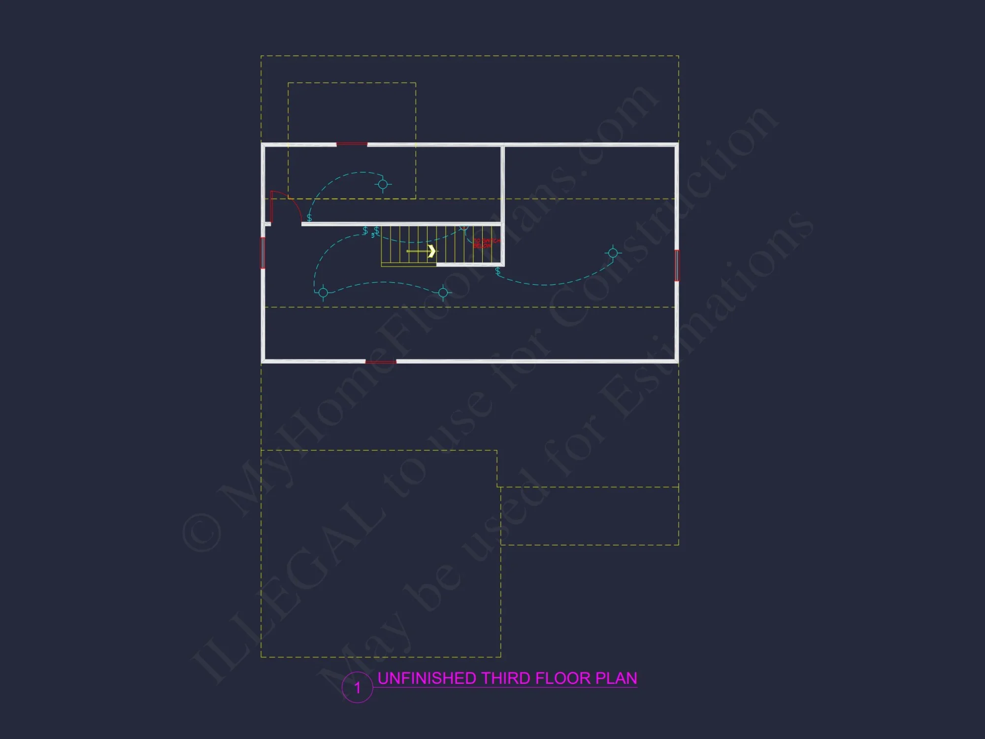Modern Craftsman house Plan with 4 Bedrooms and CAD Designs