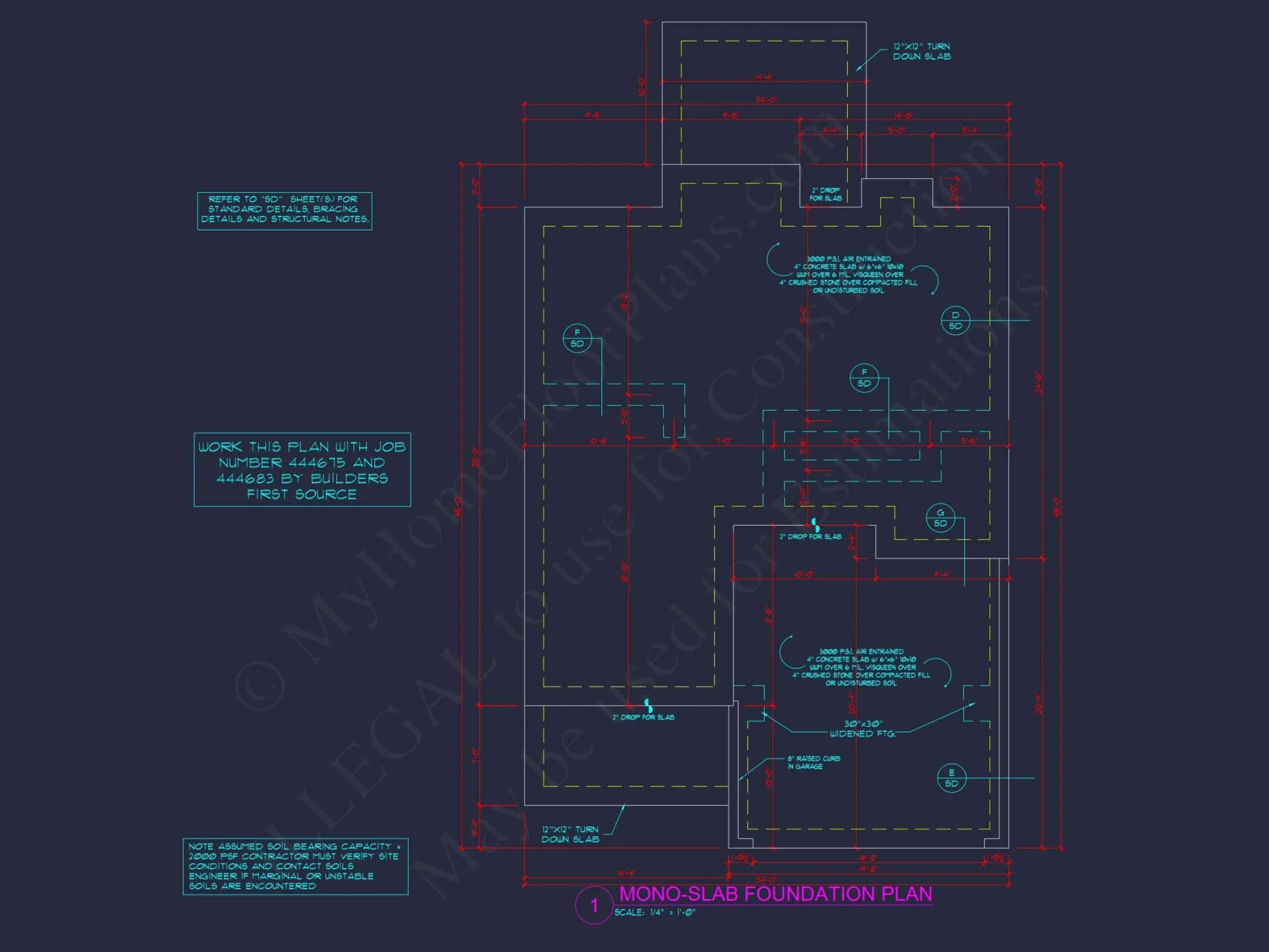 Modern Craftsman house Floor Plan: 4 Bedrooms, 2.5 Baths