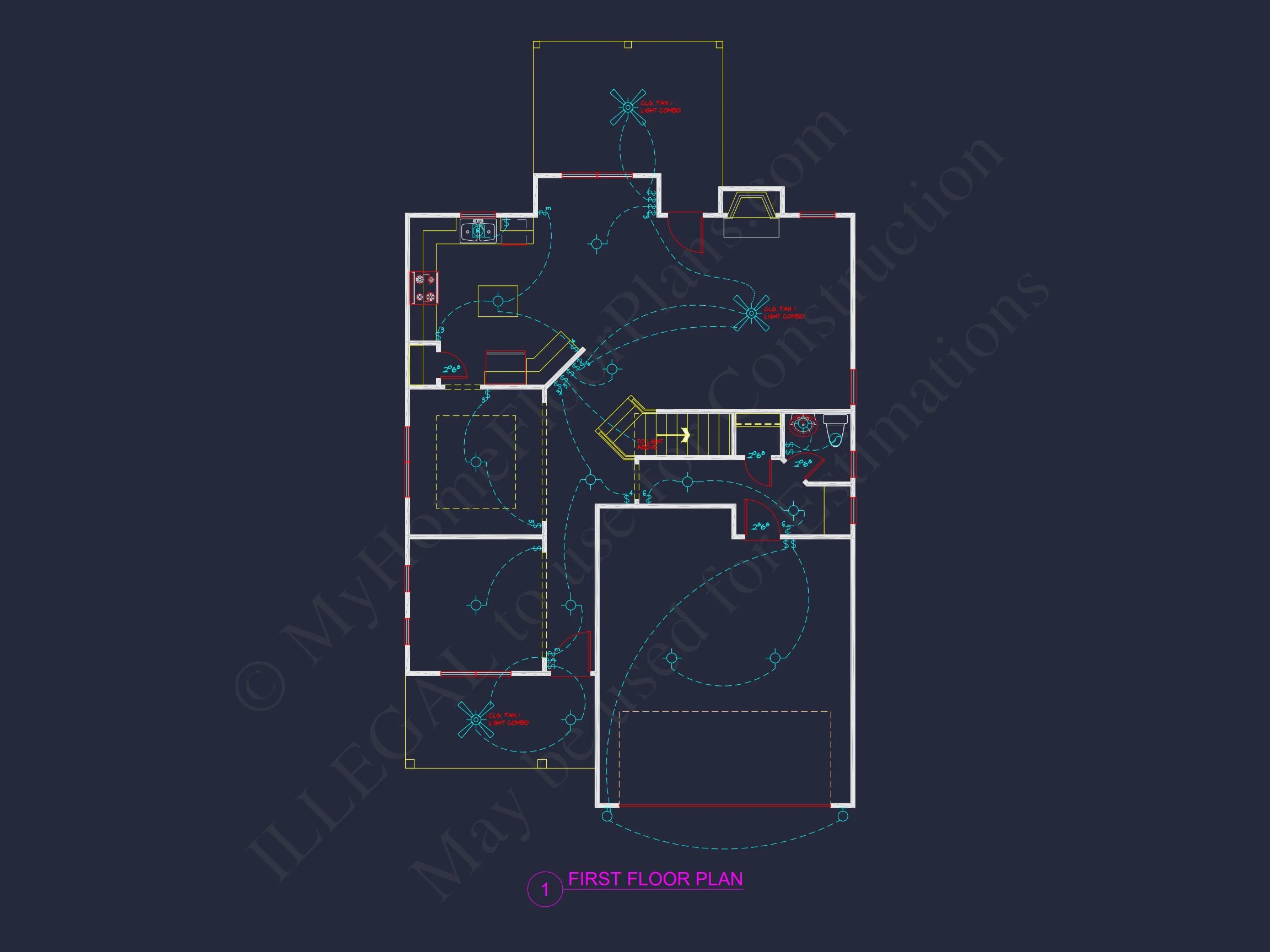 12-2847 HOUSE PLAN - Modern Craftsman House Floor Plan: 4 Bedrooms, 2.5 Baths 10 Modern Craftsman house Floor Plan: 4 Bedrooms, 2.5 Baths