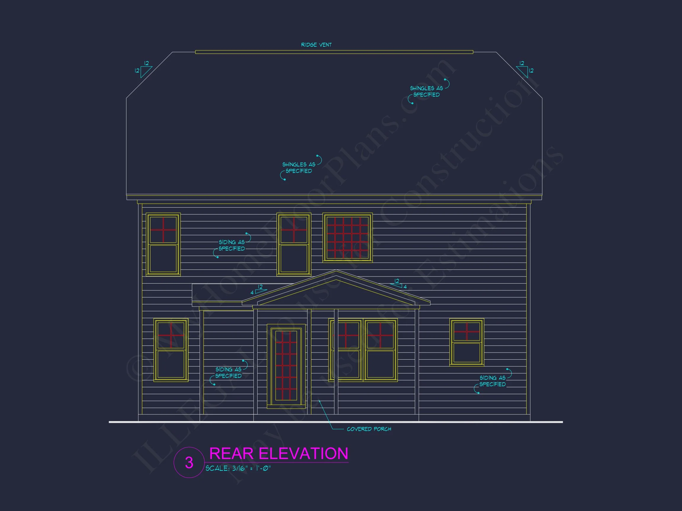12-2847 HOUSE PLAN - Modern Craftsman House Floor Plan: 4 Bedrooms, 2.5 Baths 5 Modern Craftsman house Floor Plan: 4 Bedrooms, 2.5 Baths