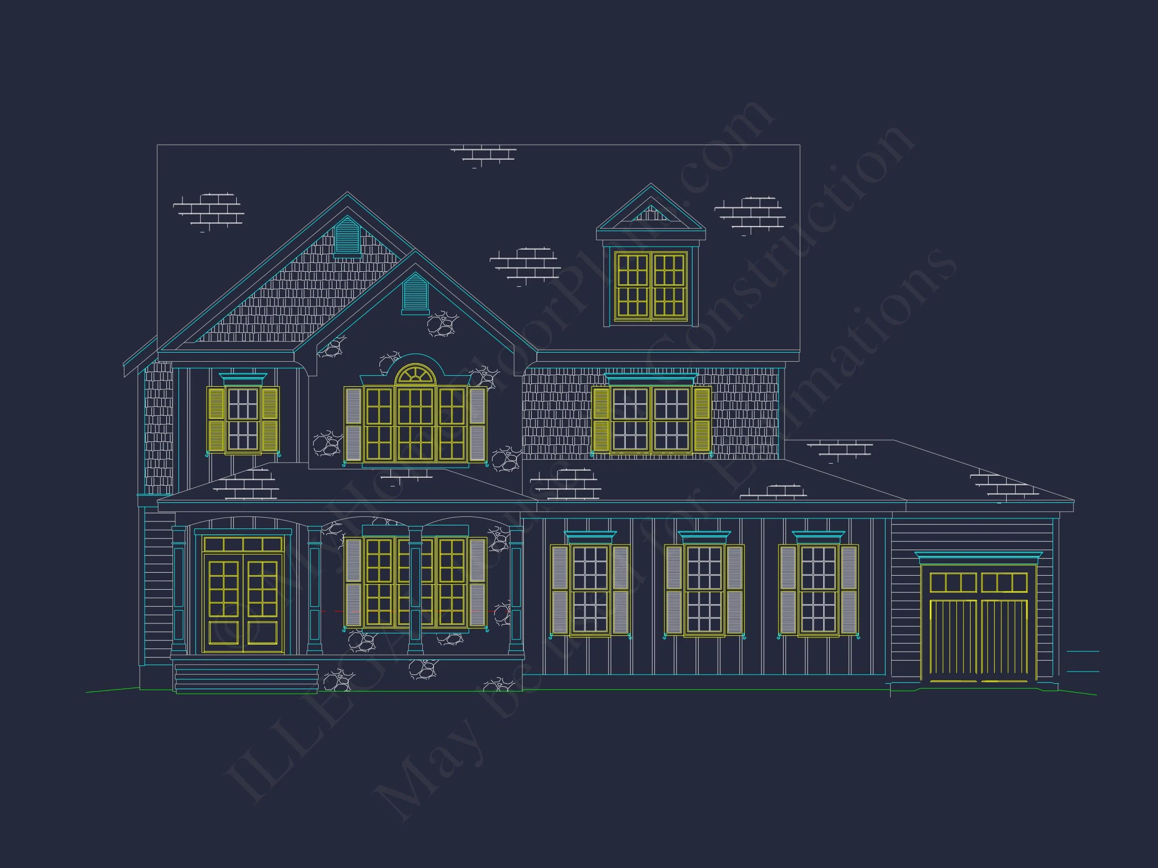 12-2846 HOUSE PLAN - Elegant House Blueprint with Modern Floor Plan & CAD Designs 8 Elegant house Blueprint with Modern Floor Plan & CAD Designs
