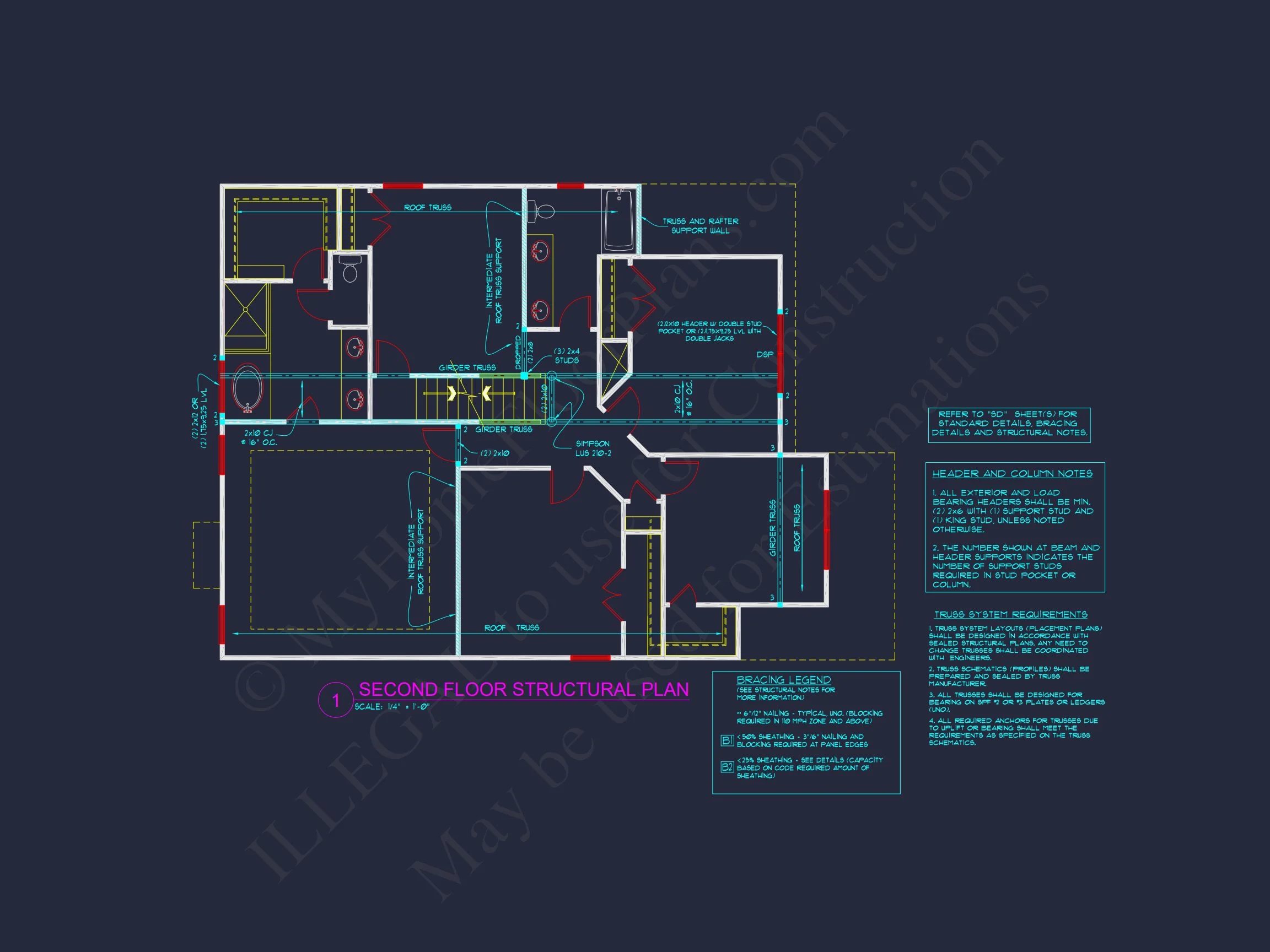 Traditional Craftsman house Plan with Detailed Floor Design