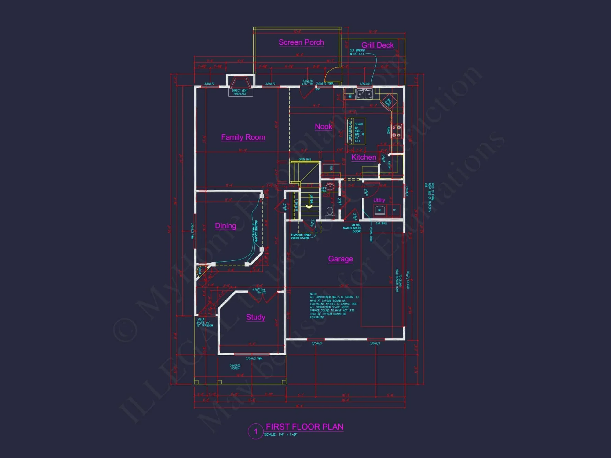 Traditional Craftsman house Plan with Detailed Floor Design