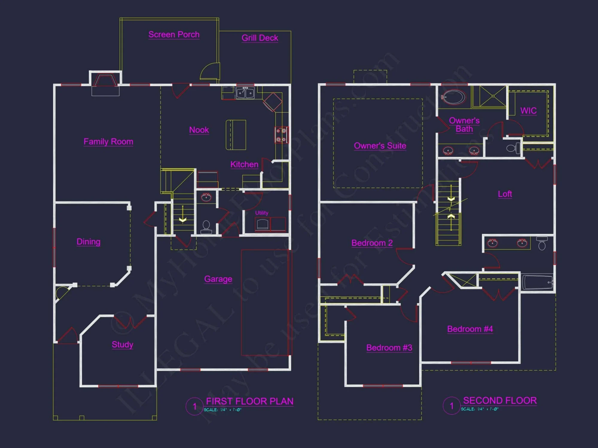 Traditional Craftsman house Plan with Detailed Floor Design