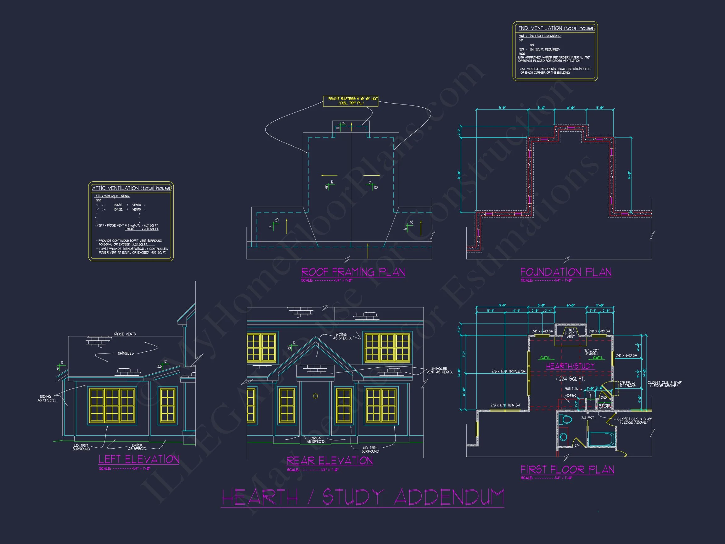 Elegant house Floor Plan with CAD Blueprints & Architectural Designs