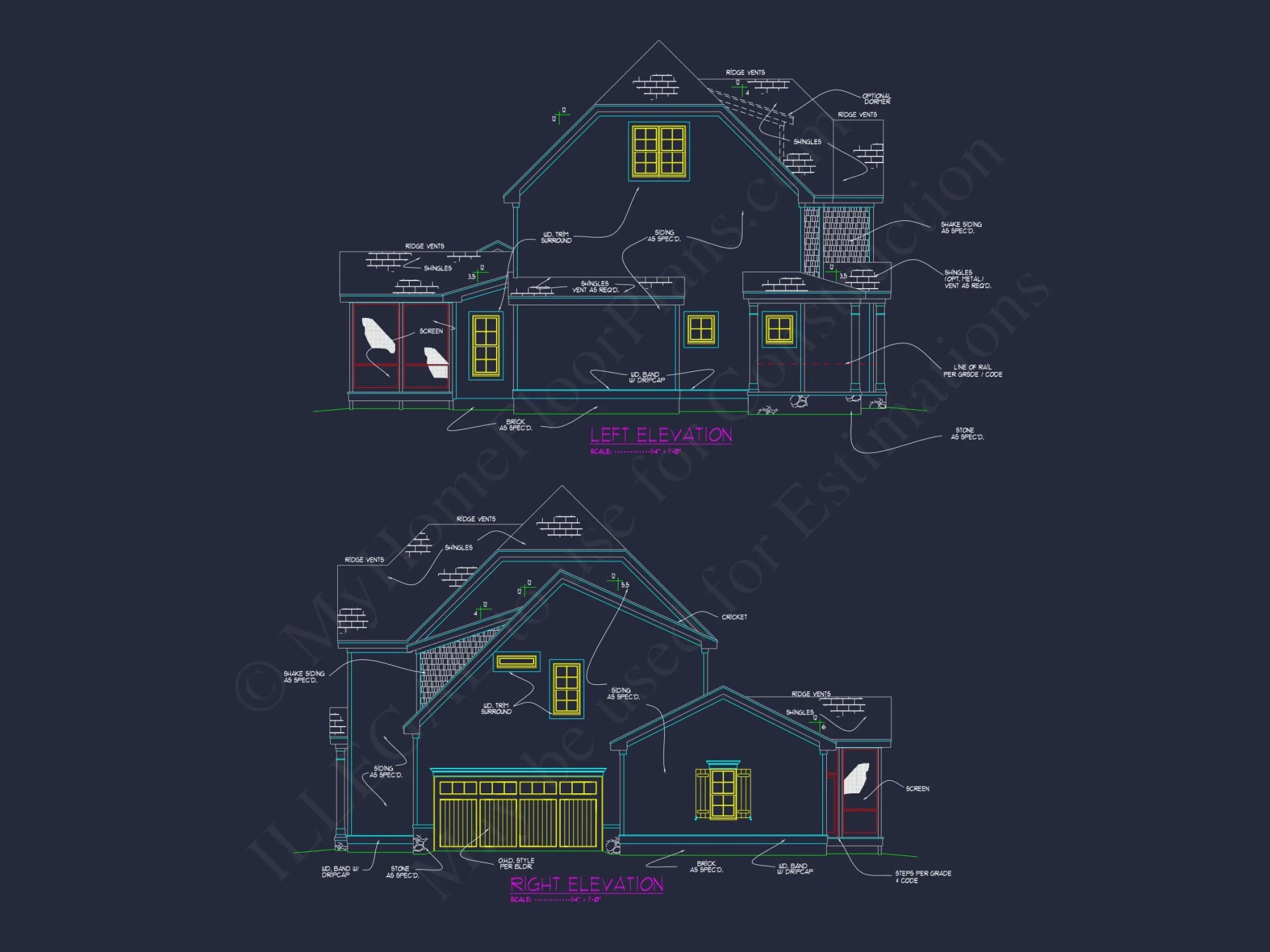 Elegant house Floor Plan with CAD Blueprints & Architectural Designs