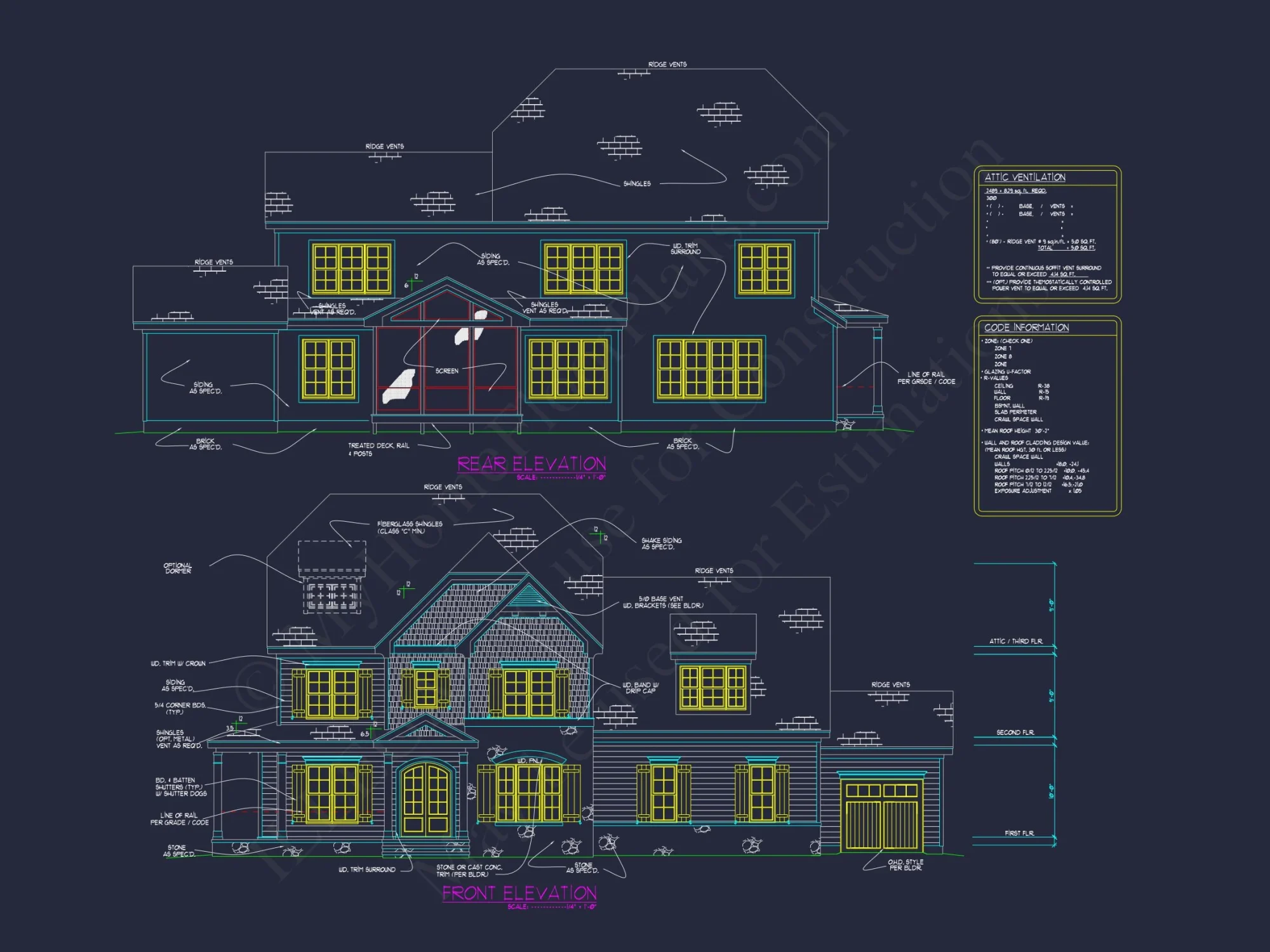 Elegant house Floor Plan with CAD Blueprints & Architectural Designs