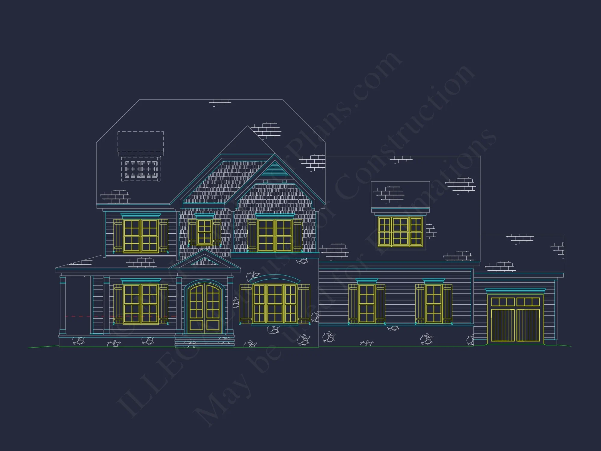 Elegant house Floor Plan with CAD Blueprints & Architectural Designs
