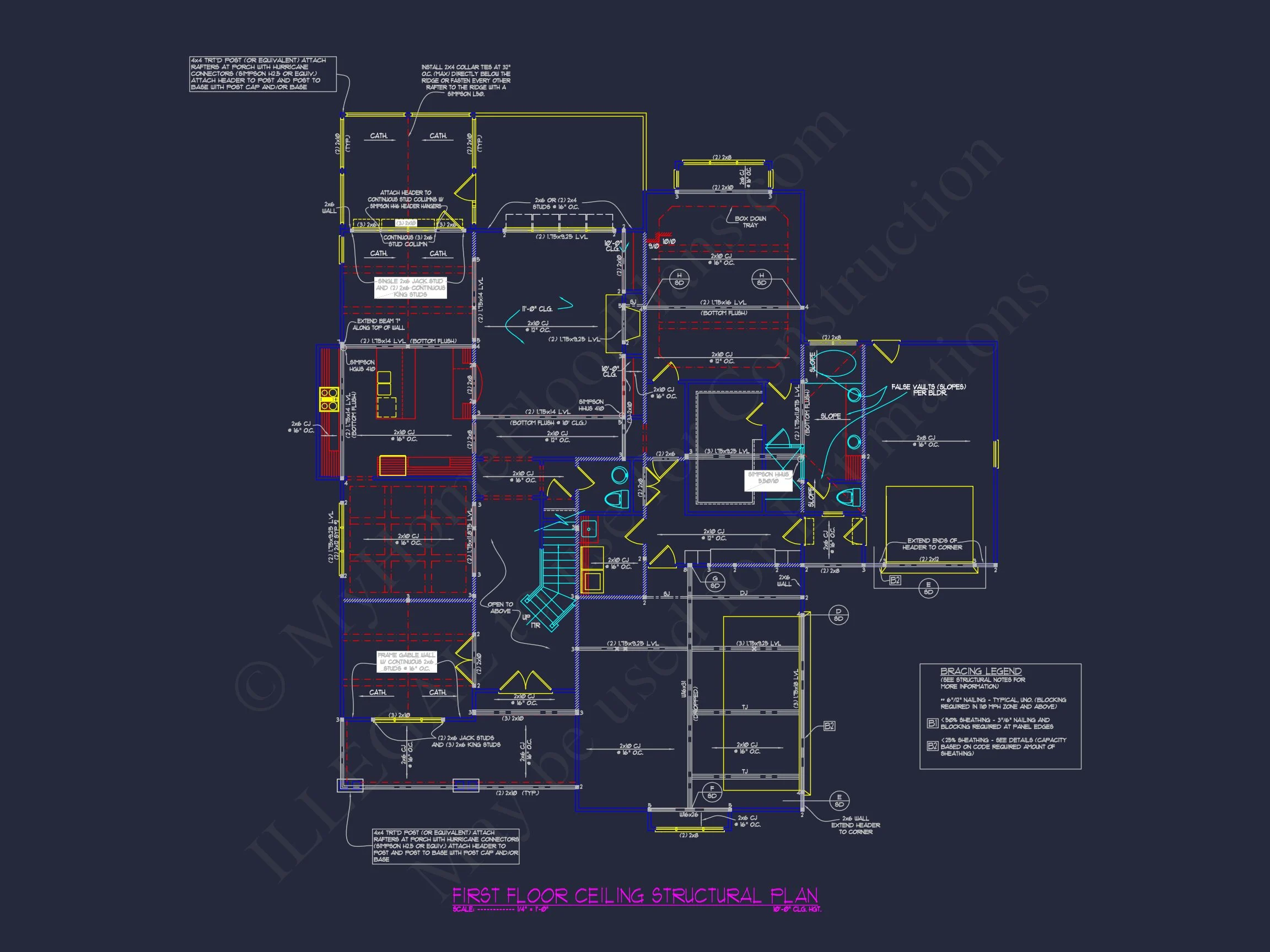 Modern Craftsman house Plan with Detailed Floor Designs