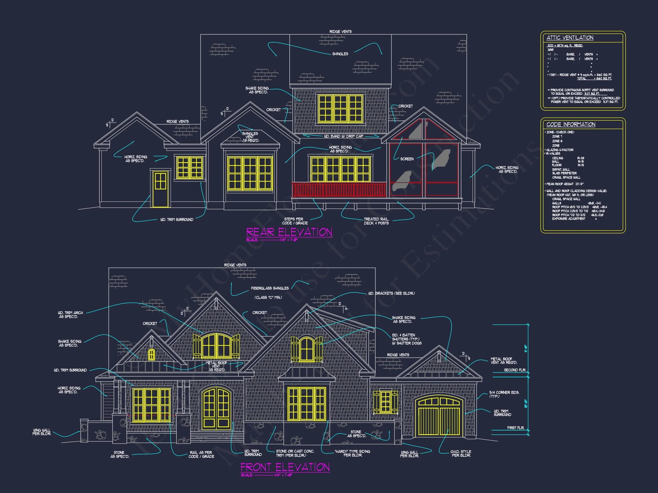 Modern Craftsman house Plan with Detailed Floor Designs