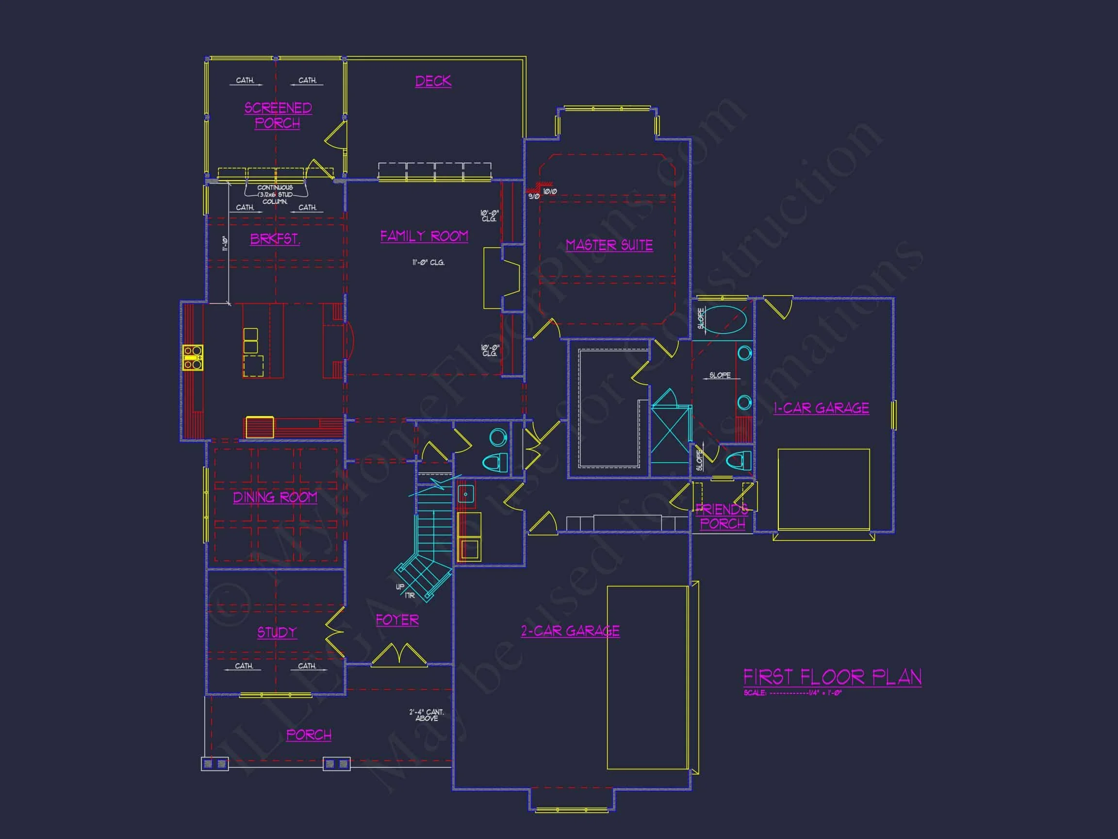 Modern Craftsman house Plan with Detailed Floor Designs