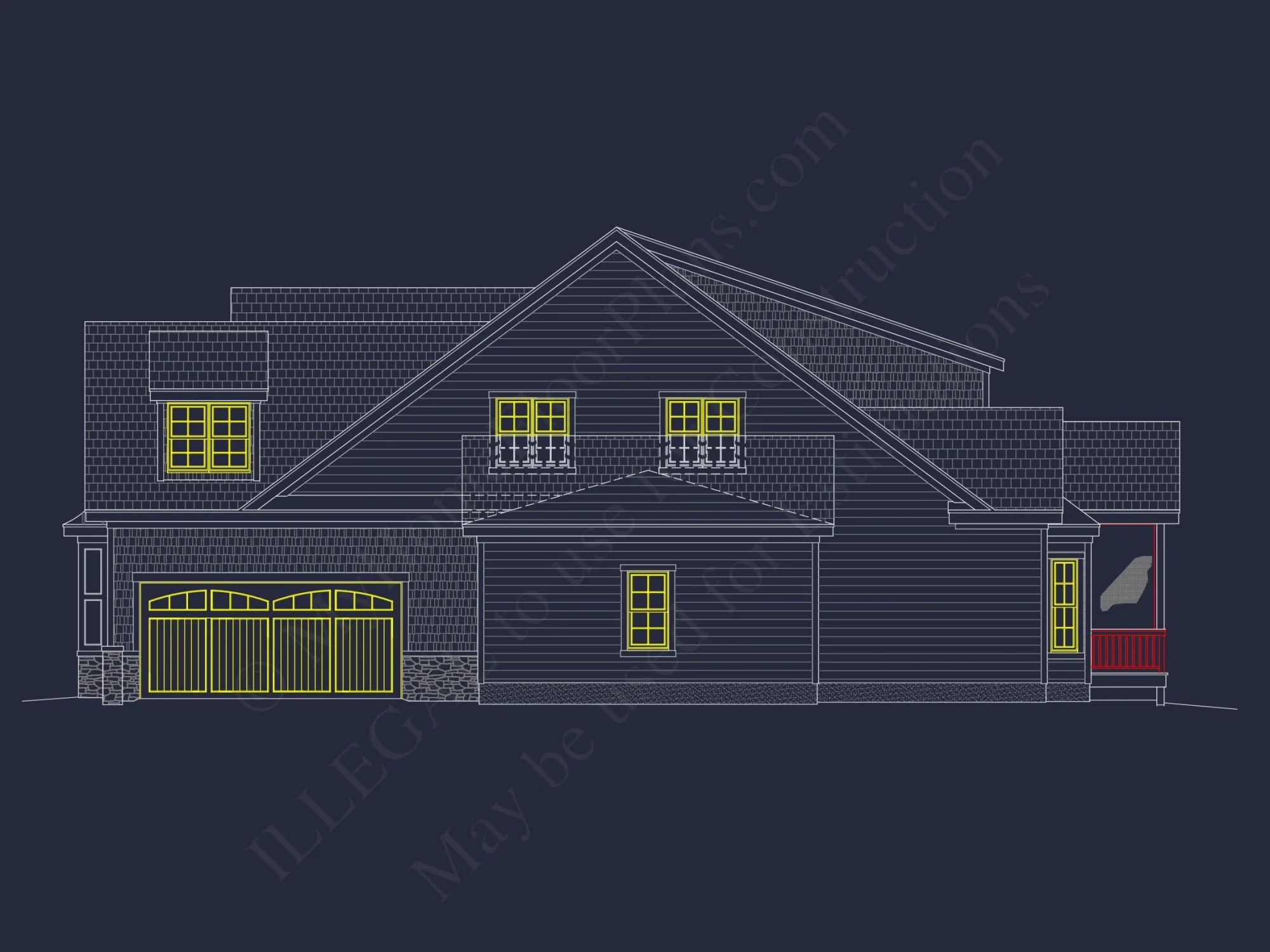 Modern Craftsman house Plan with Detailed Floor Designs