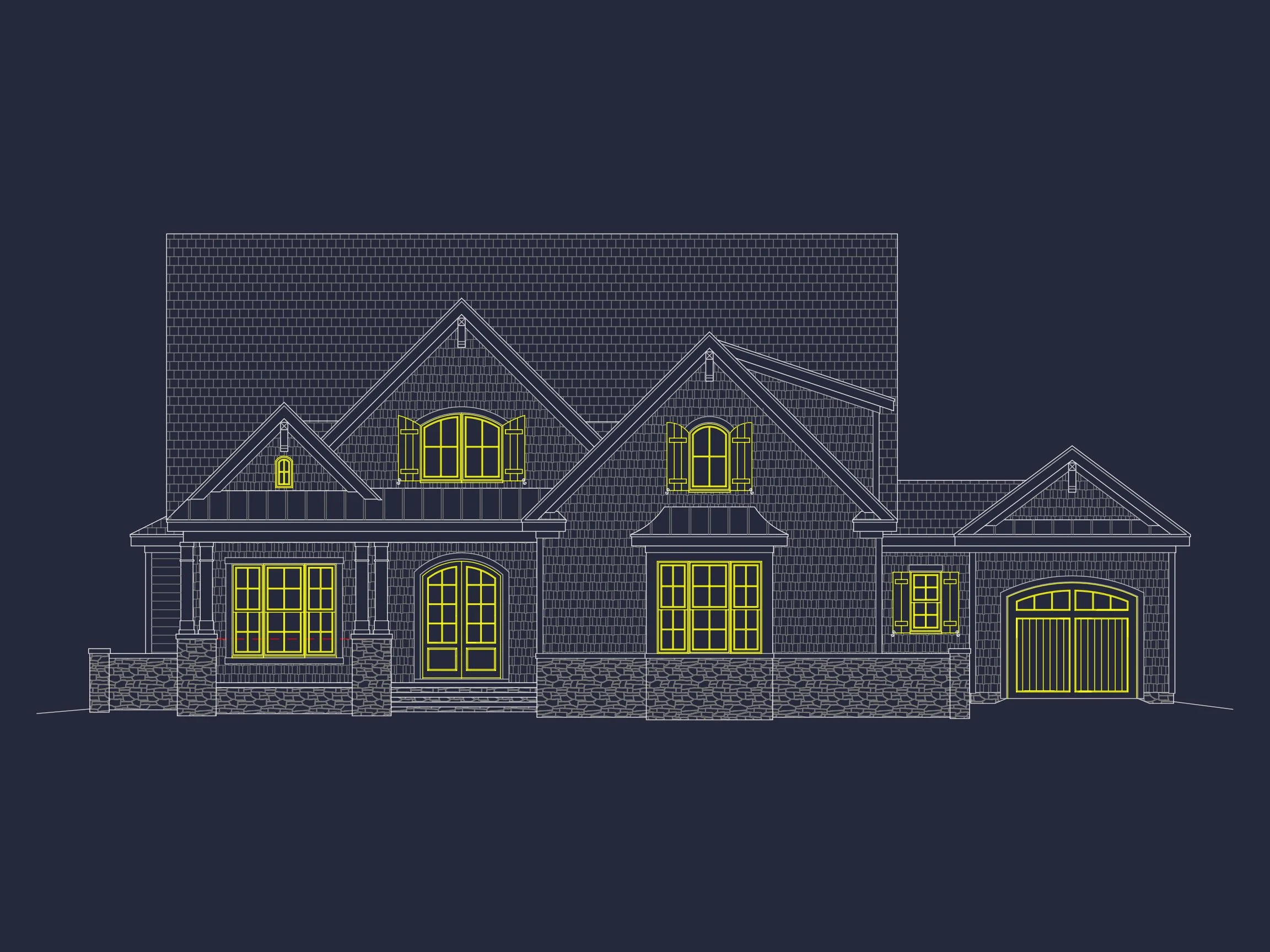 Modern Craftsman house Plan with Detailed Floor Designs