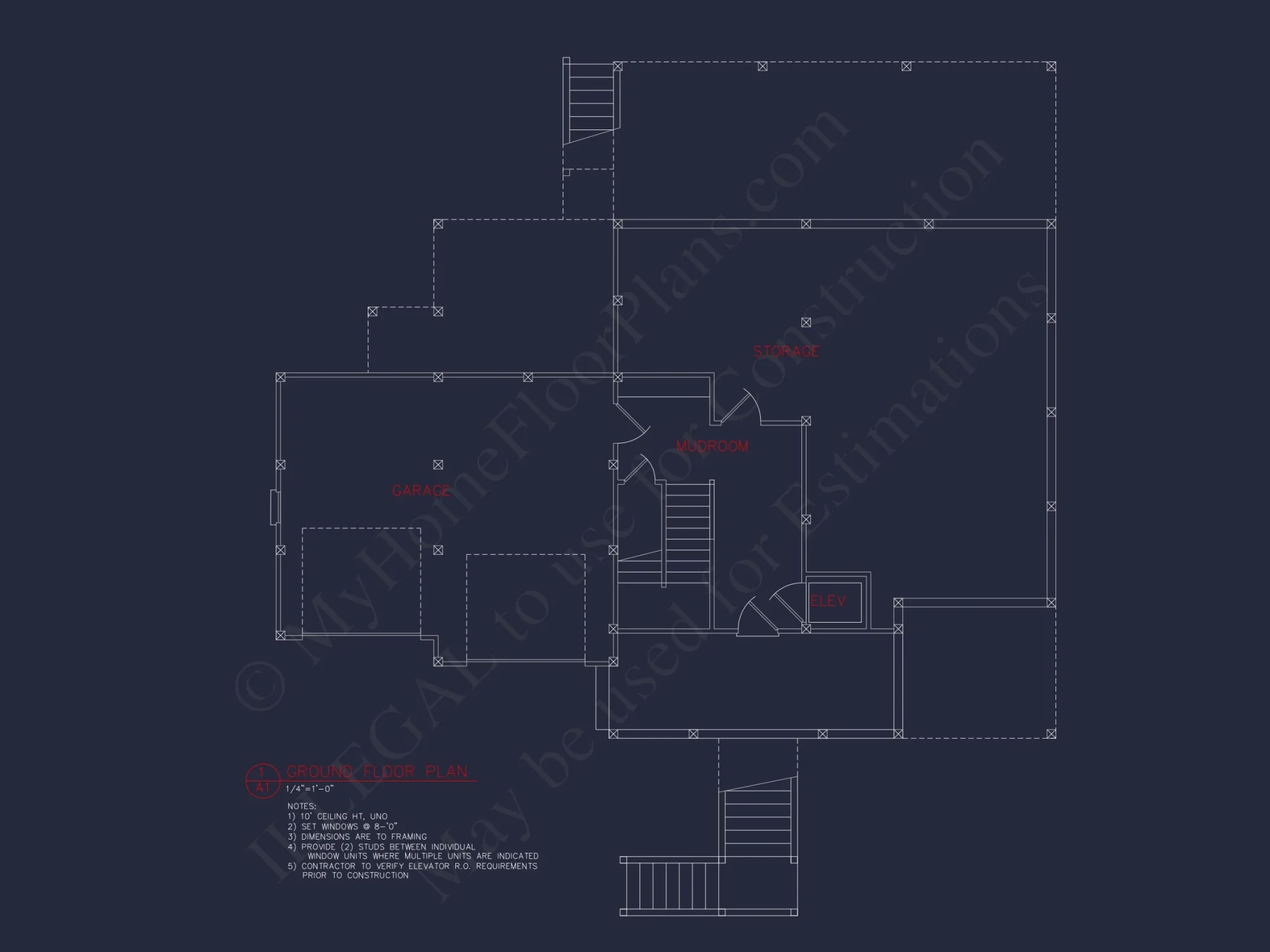 Beach Coastal house Plan with Detailed CAD Floor Designs