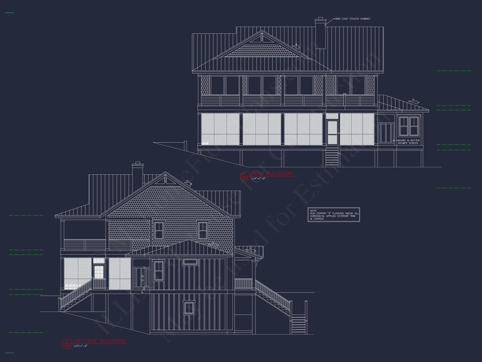 Beach Coastal house Plan with Detailed CAD Floor Designs