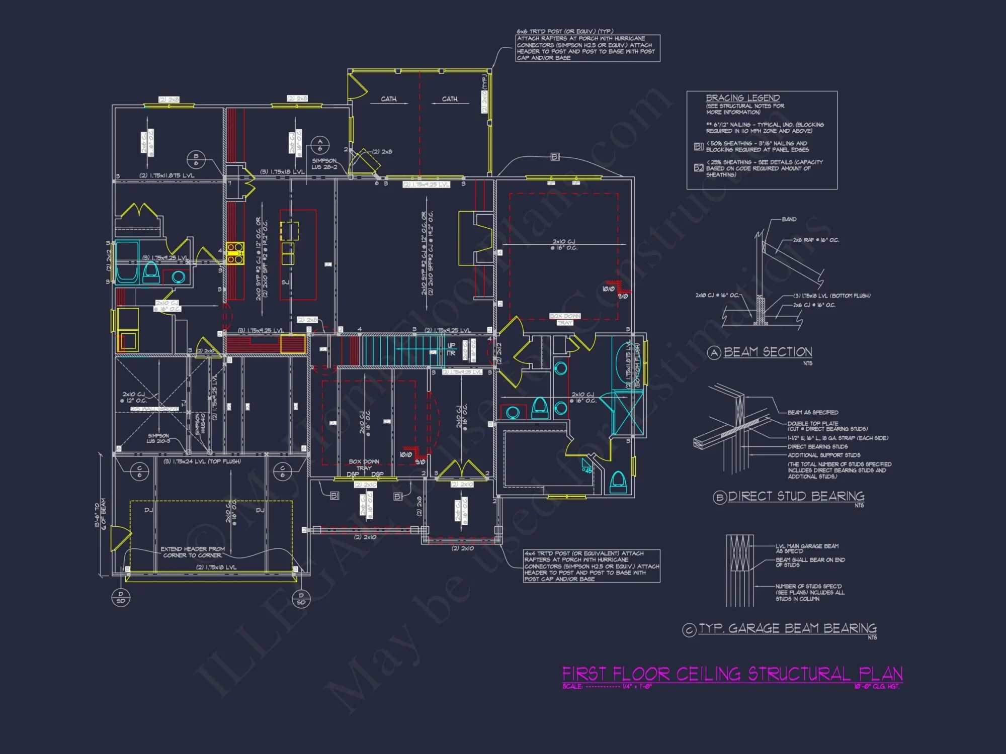 Traditional Craftsman house Plan with CAD Floor Designs