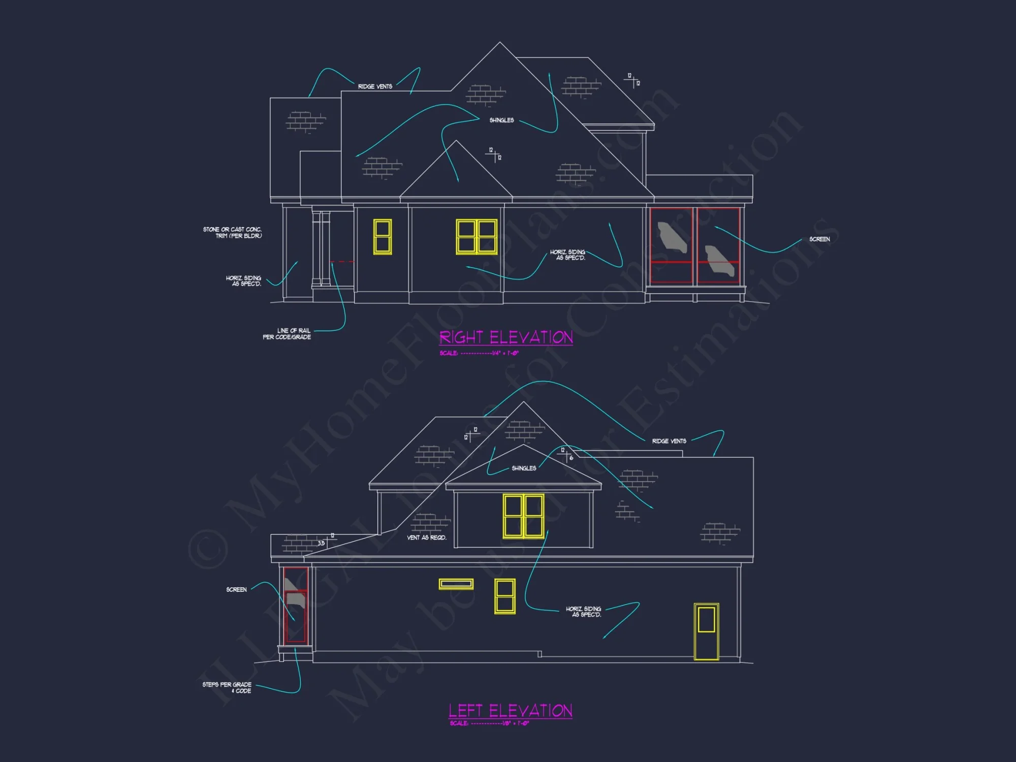 Traditional Craftsman house Plan with CAD Floor Designs