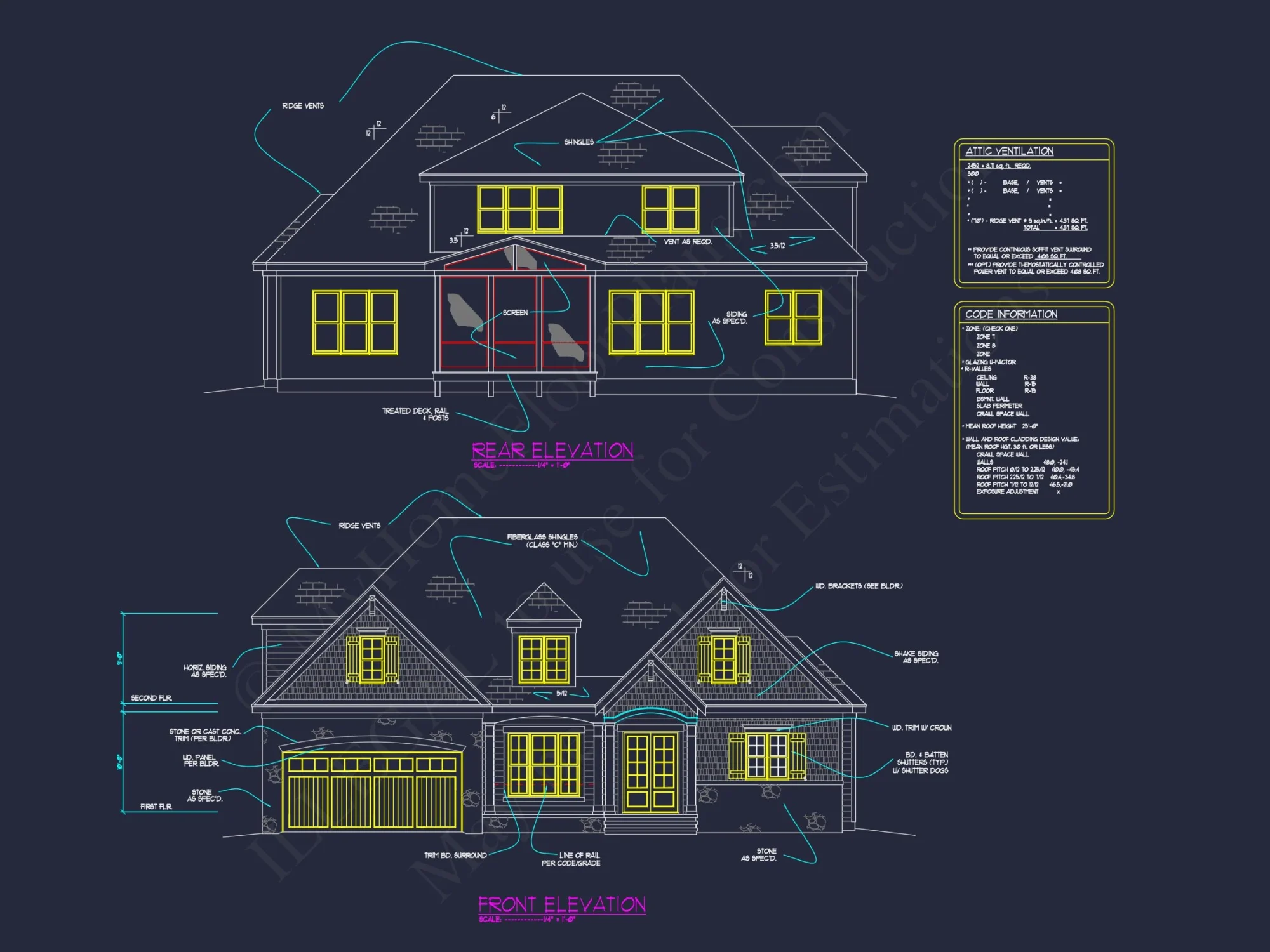 Traditional Craftsman house Plan with CAD Floor Designs