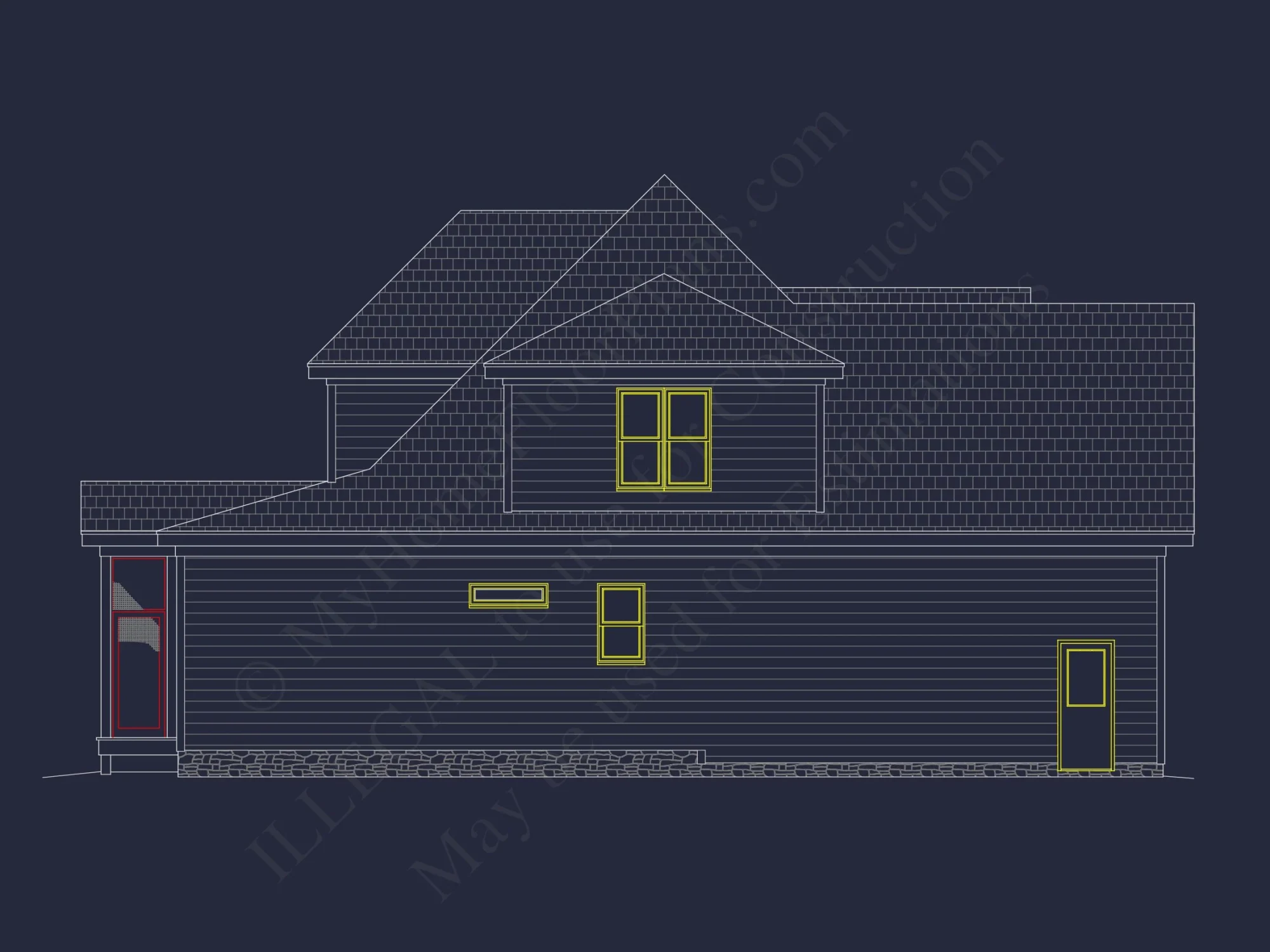Traditional Craftsman house Plan with CAD Floor Designs