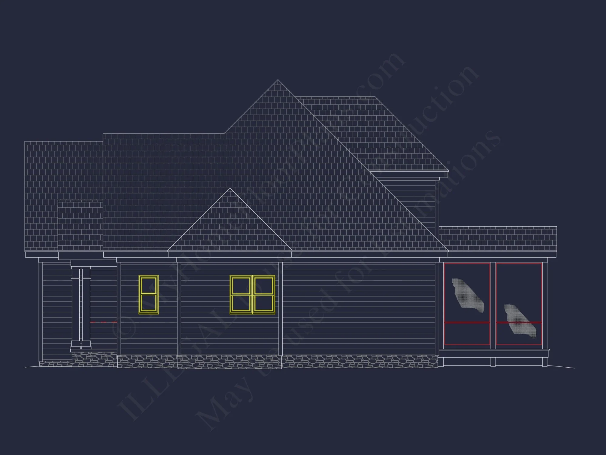 Traditional Craftsman house Plan with CAD Floor Designs