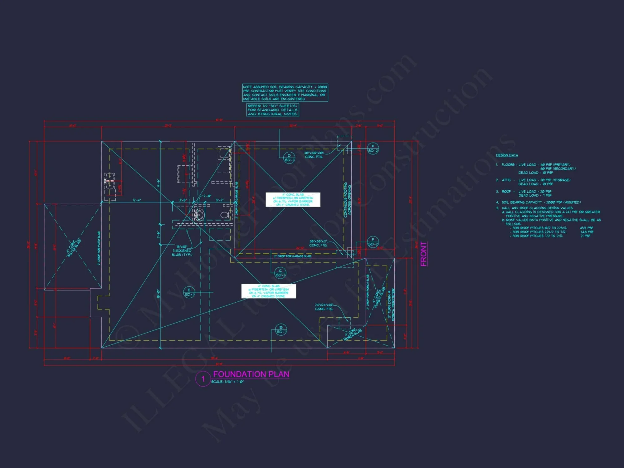 Craftsman house Plan with 3 Floors and Detailed CAD Designs
