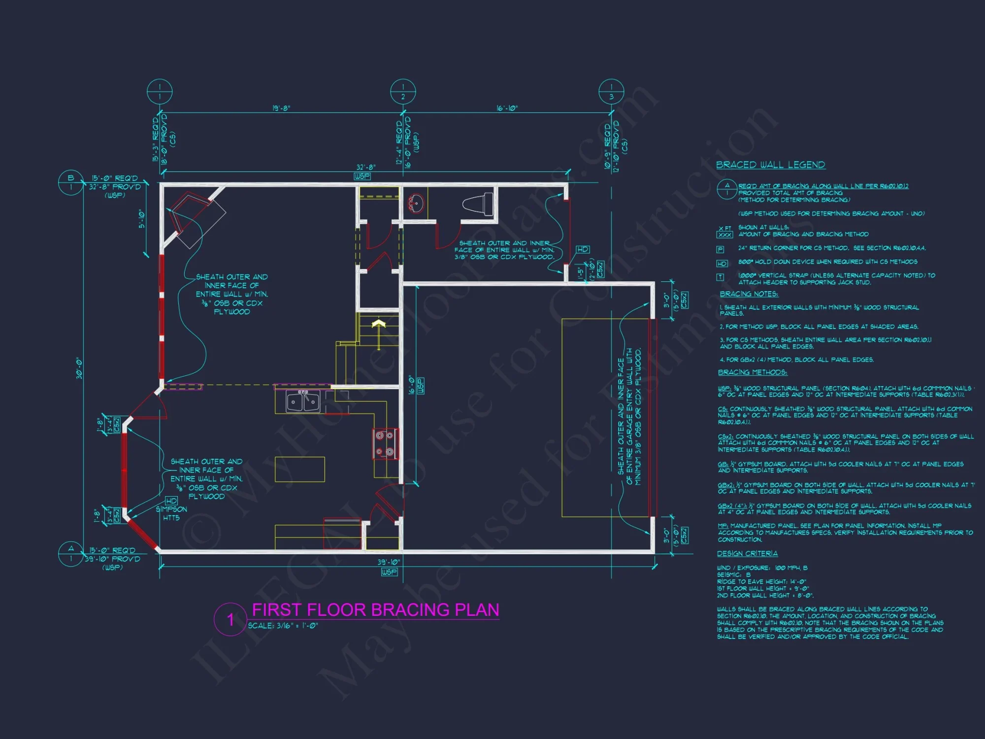 Modern Traditional house Plan with CAD-Ready Blueprints