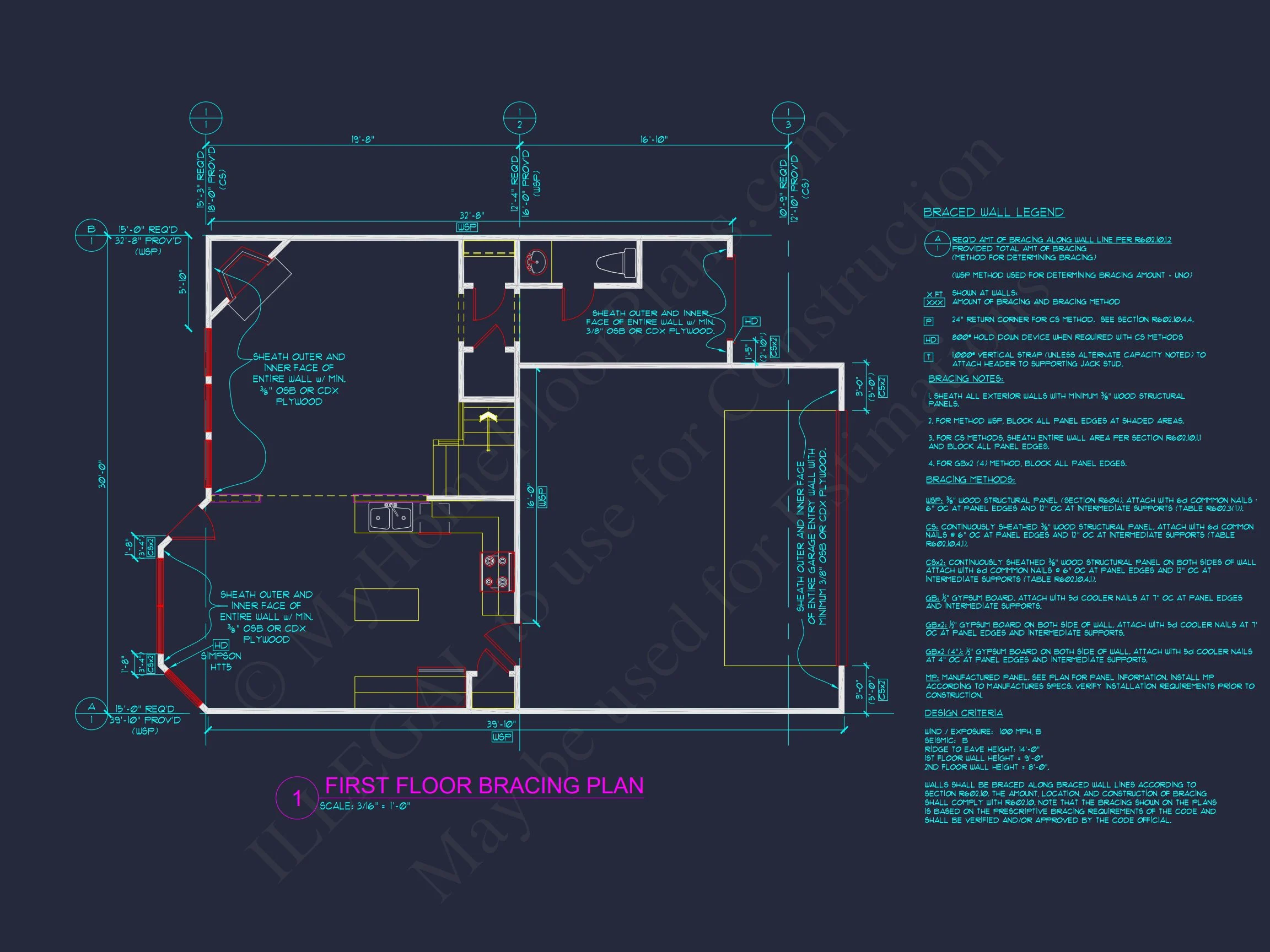 Modern Traditional house Plan with CAD-Ready Blueprints