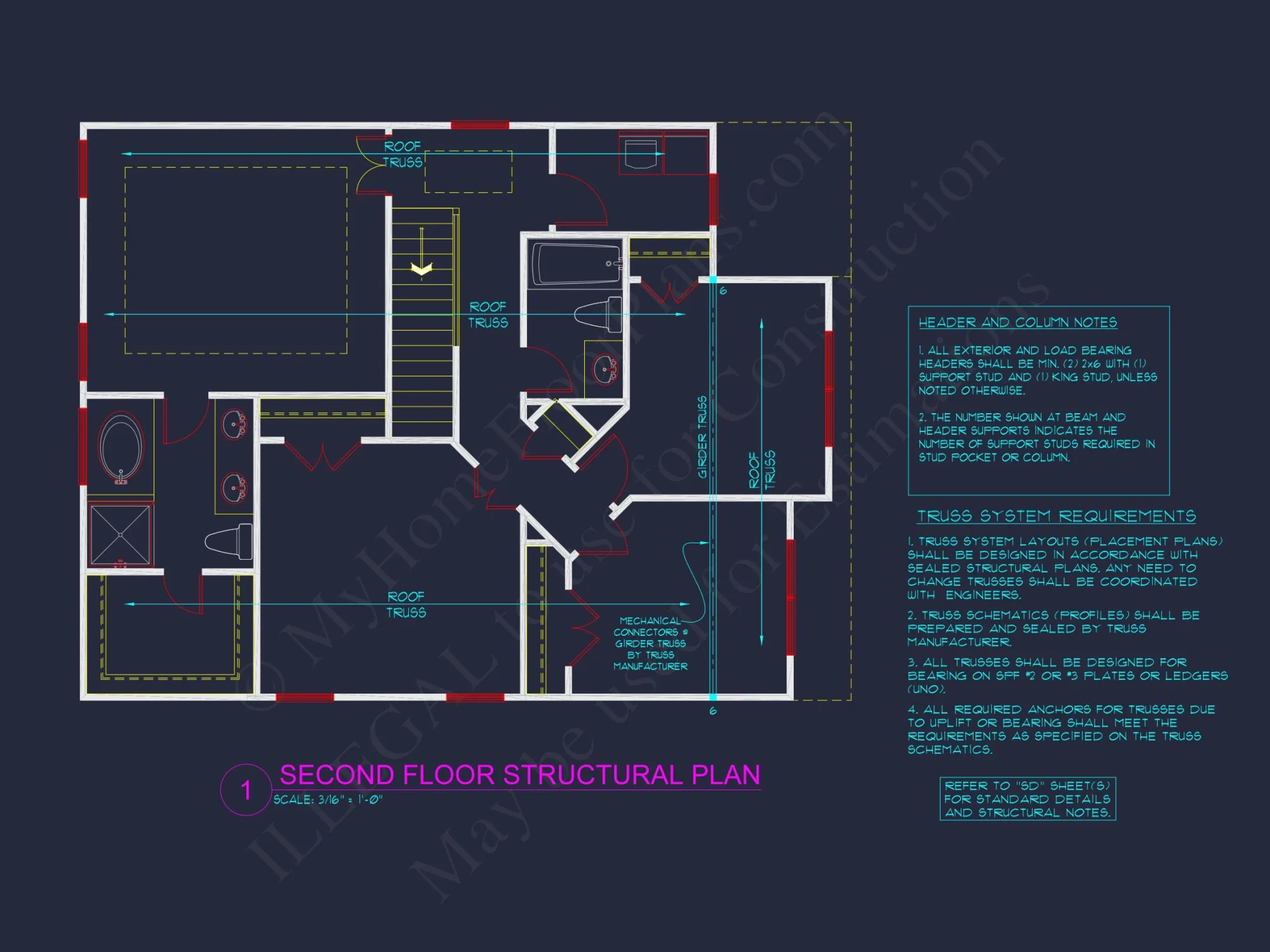 Modern Traditional house Plan with CAD-Ready Blueprints