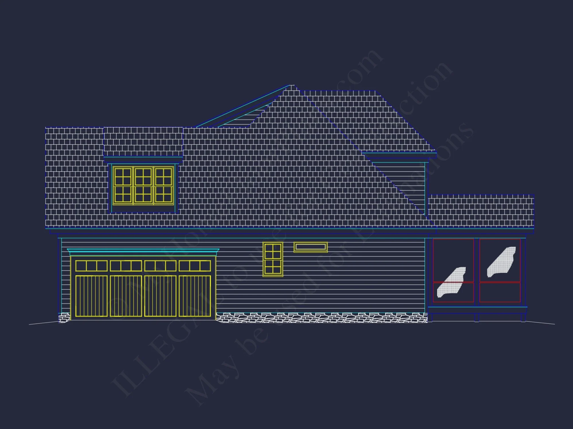 Elegant house Plan with Detailed Floor Plans, CAD Designs, and Blueprint