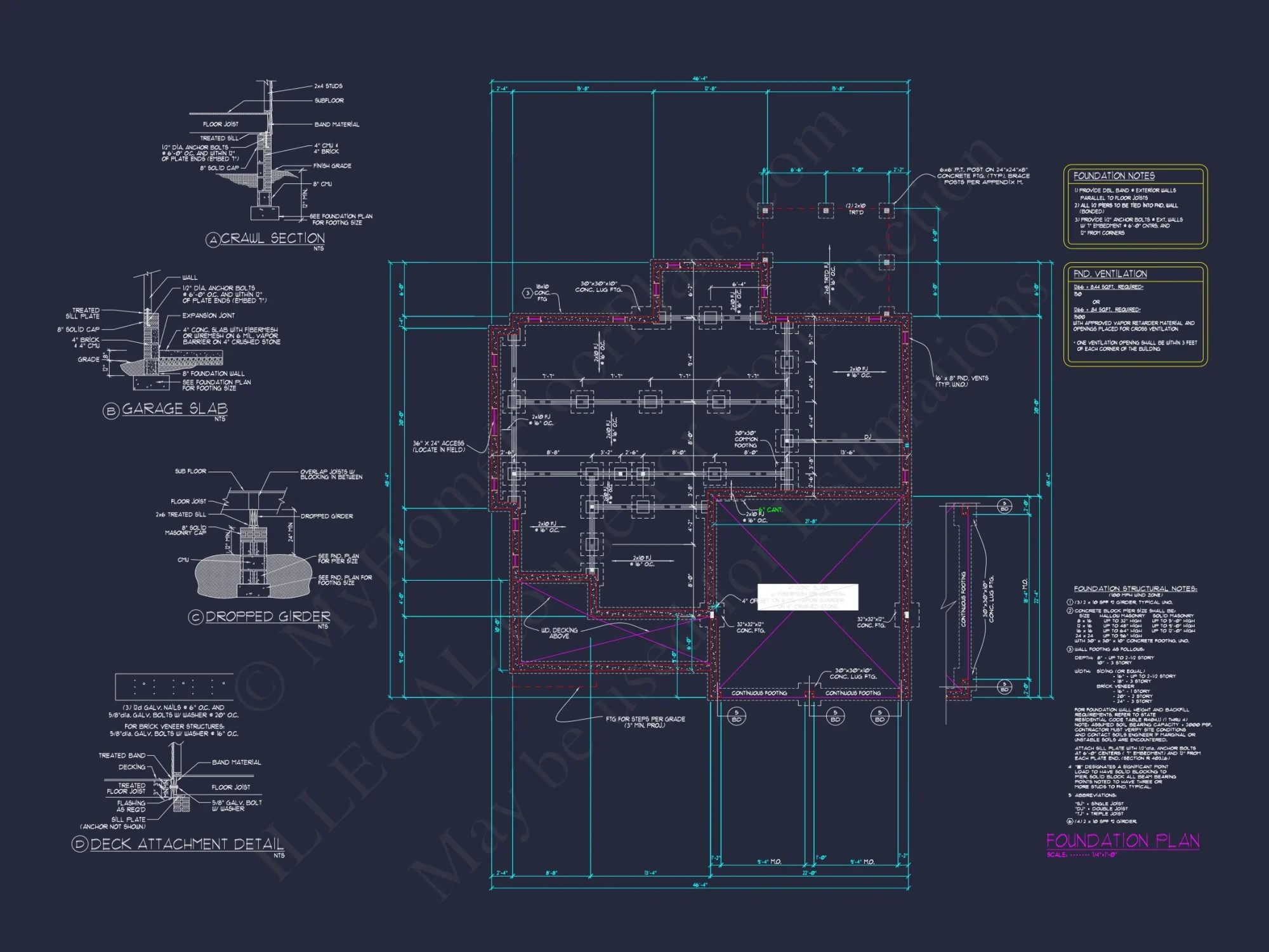 Traditional house Plan With 3 Floors, Open CAD Designs & Porch