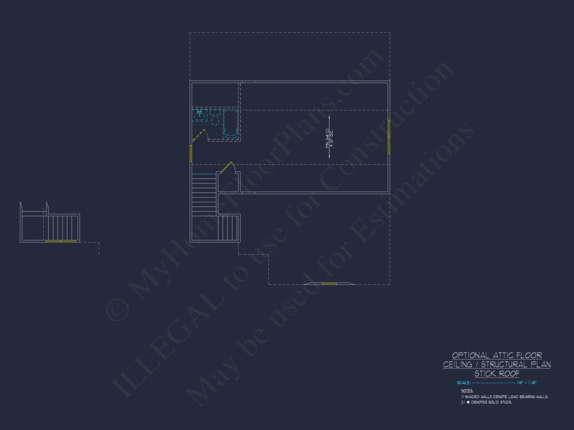 Elegant house Plan with 2-Story Floor Plan, CAD Designs & Blueprint