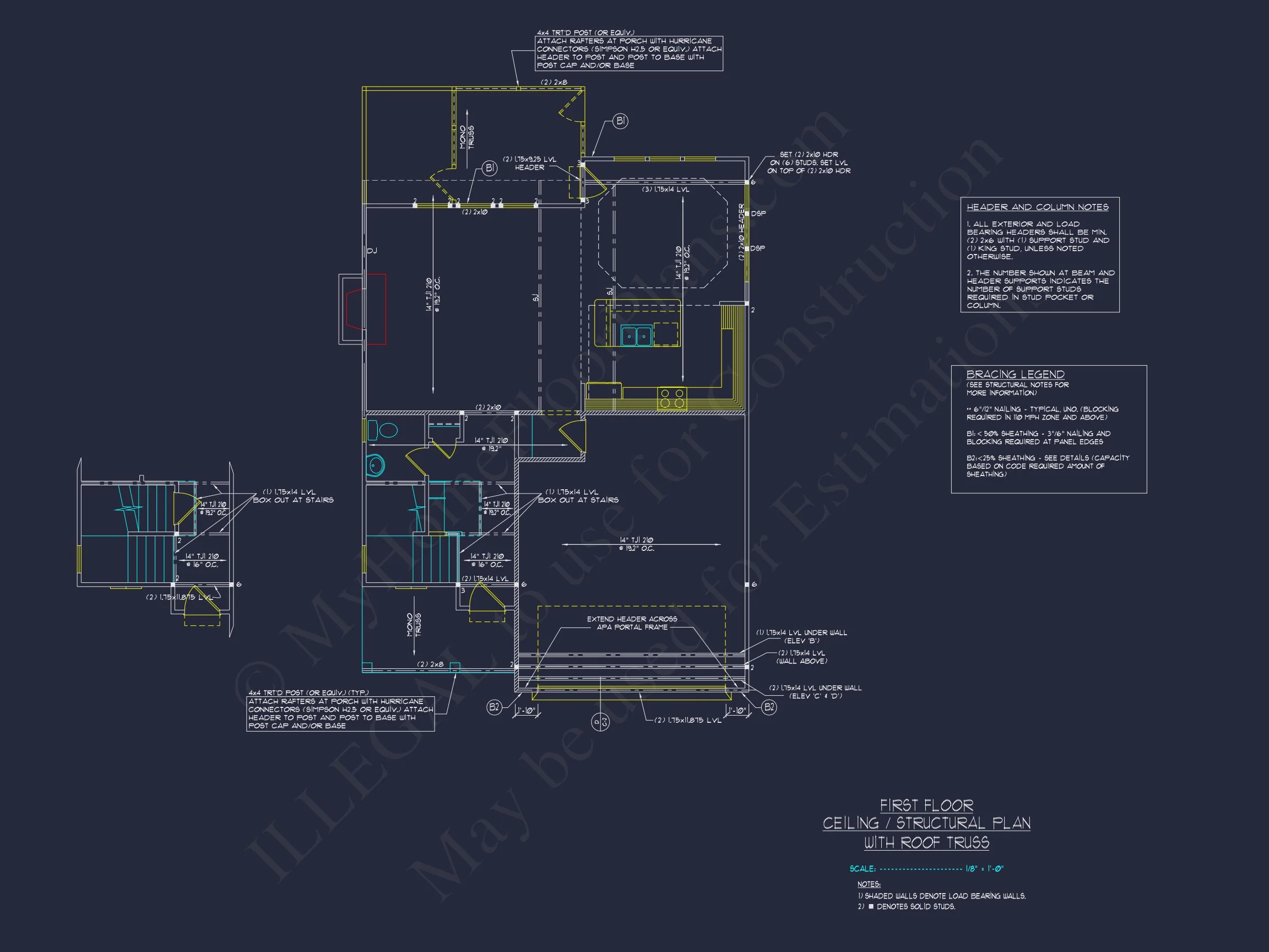 12-2711 HOUSE PLAN - Elegant House Plan with 2-Story Floor Plan, CAD Designs & Blueprint 26 Elegant house Plan with 2-Story Floor Plan, CAD Designs & Blueprint