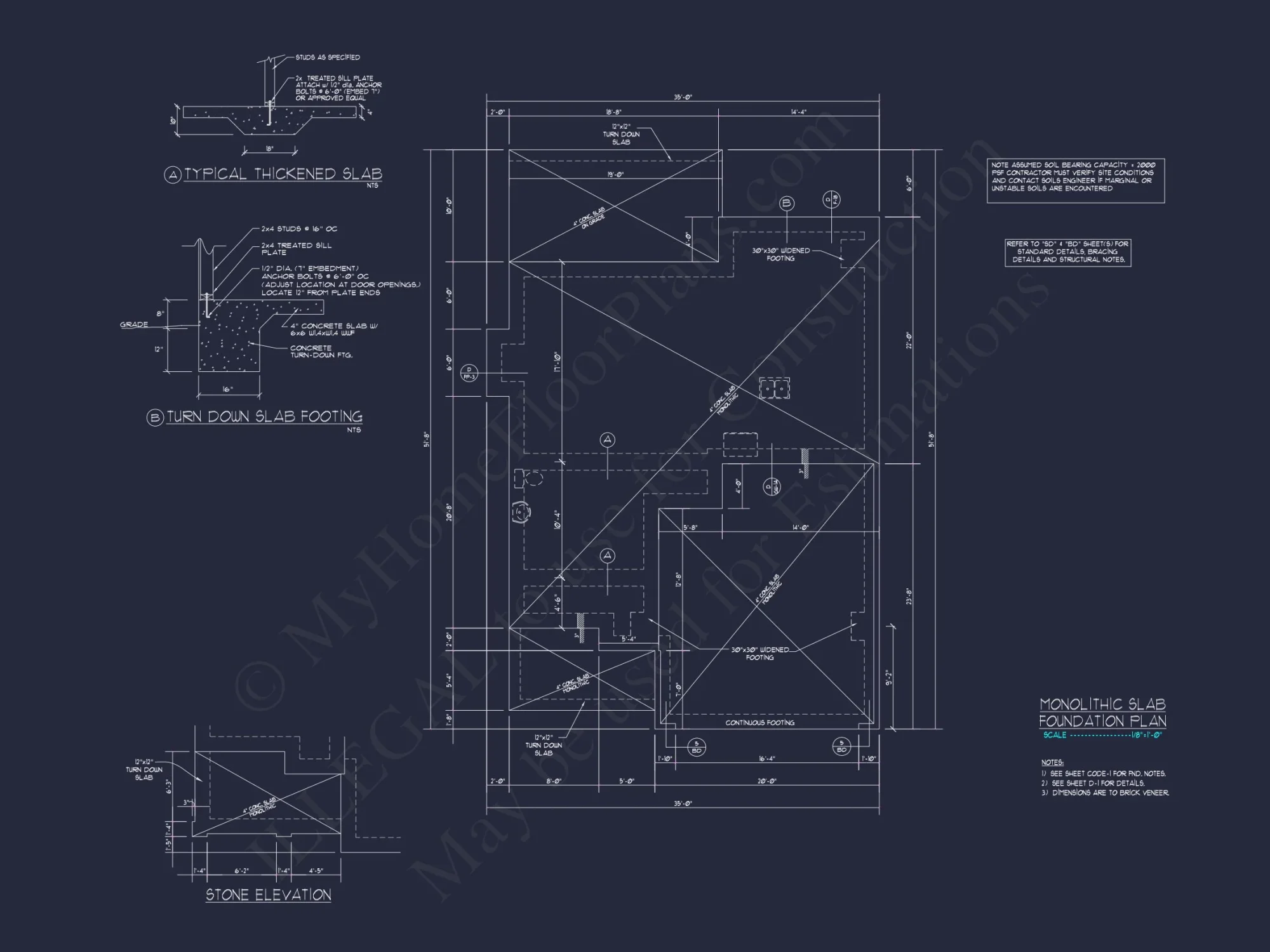 Elegant house Plan with 2-Story Floor Plan, CAD Designs & Blueprint