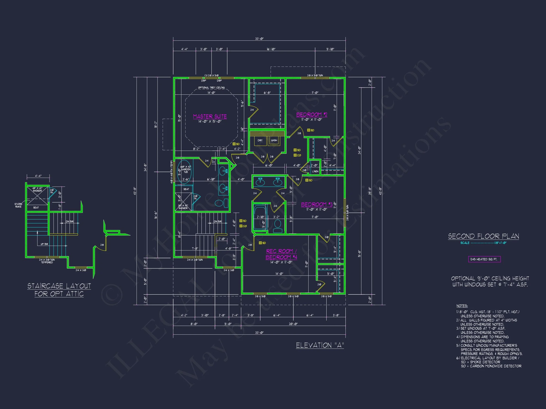 12-2711 HOUSE PLAN - Elegant House Plan with 2-Story Floor Plan, CAD Designs & Blueprint 18 Elegant house Plan with 2-Story Floor Plan, CAD Designs & Blueprint