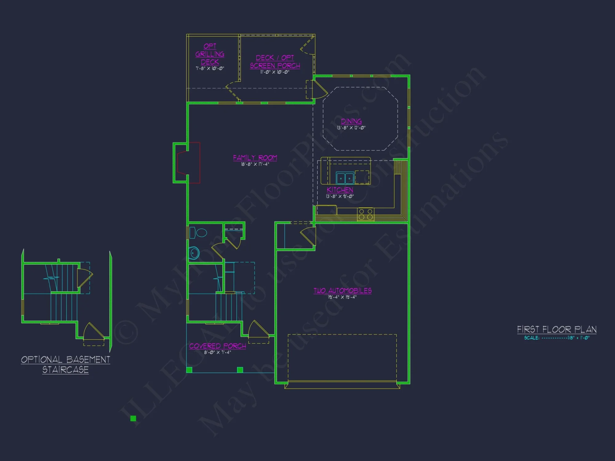 Elegant house Plan with 2-Story Floor Plan, CAD Designs & Blueprint
