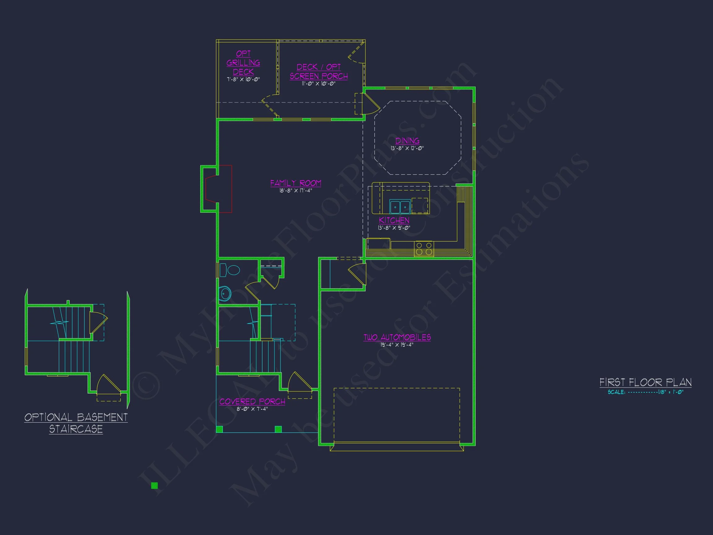 12-2711 HOUSE PLAN - Elegant House Plan with 2-Story Floor Plan, CAD Designs & Blueprint 14 Elegant house Plan with 2-Story Floor Plan, CAD Designs & Blueprint