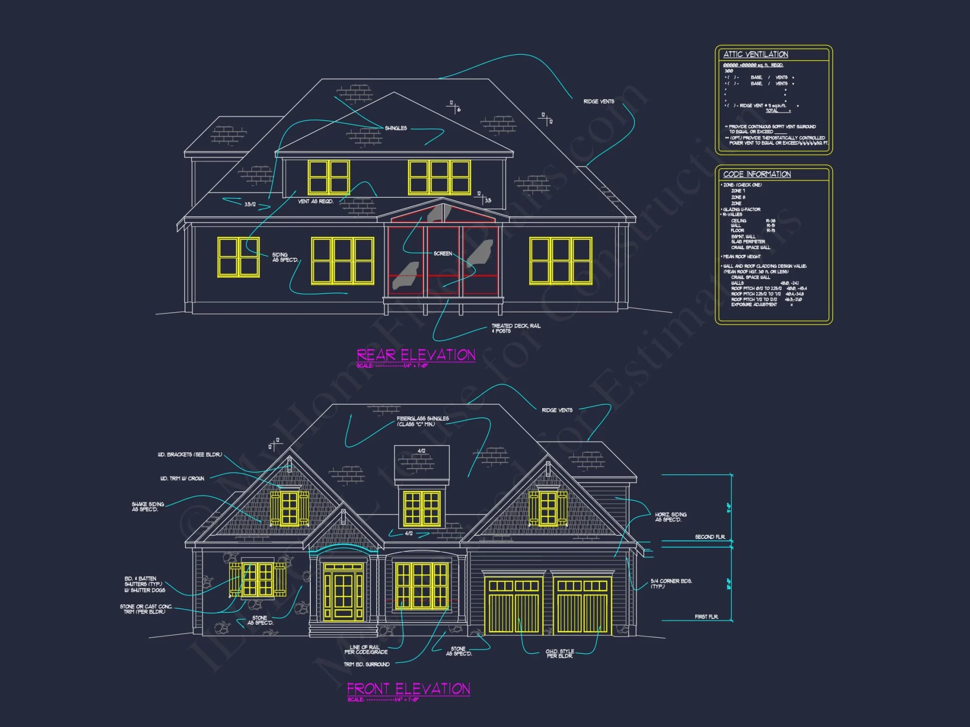 Elegant house Plan with CAD Blueprints and Architectural Designs