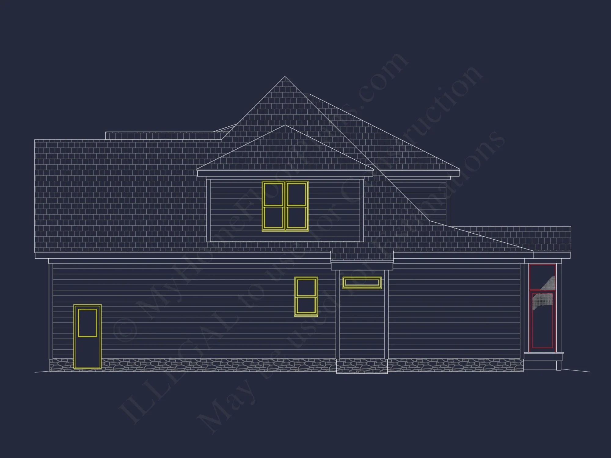 Elegant house Plan with CAD Blueprints and Architectural Designs