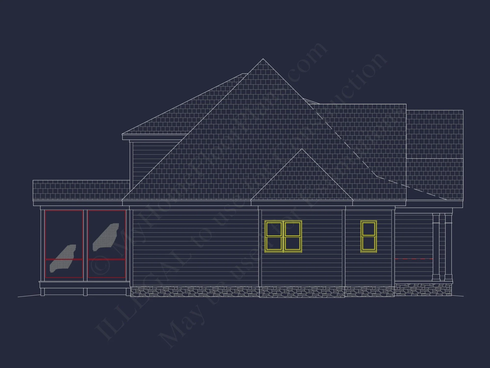 Elegant house Plan with CAD Blueprints and Architectural Designs
