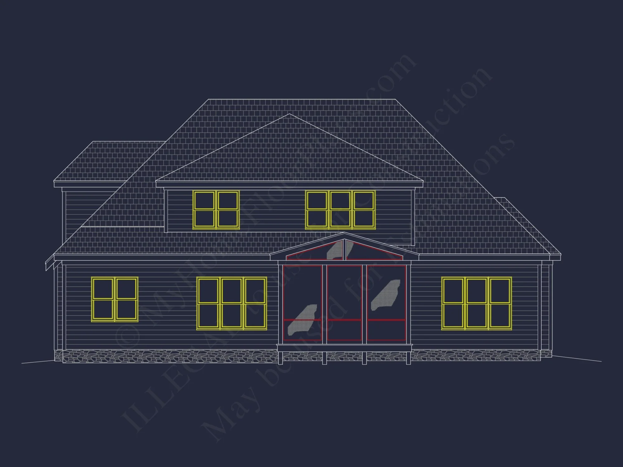 Elegant house Plan with CAD Blueprints and Architectural Designs