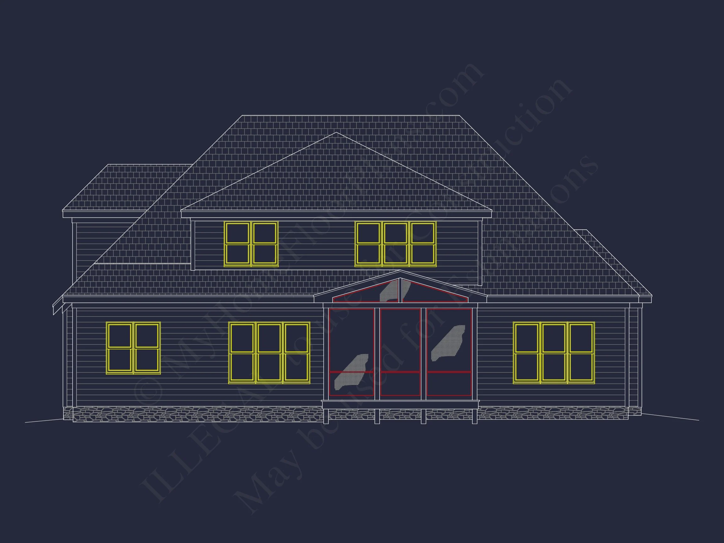 Elegant house Plan with CAD Blueprints and Architectural Designs