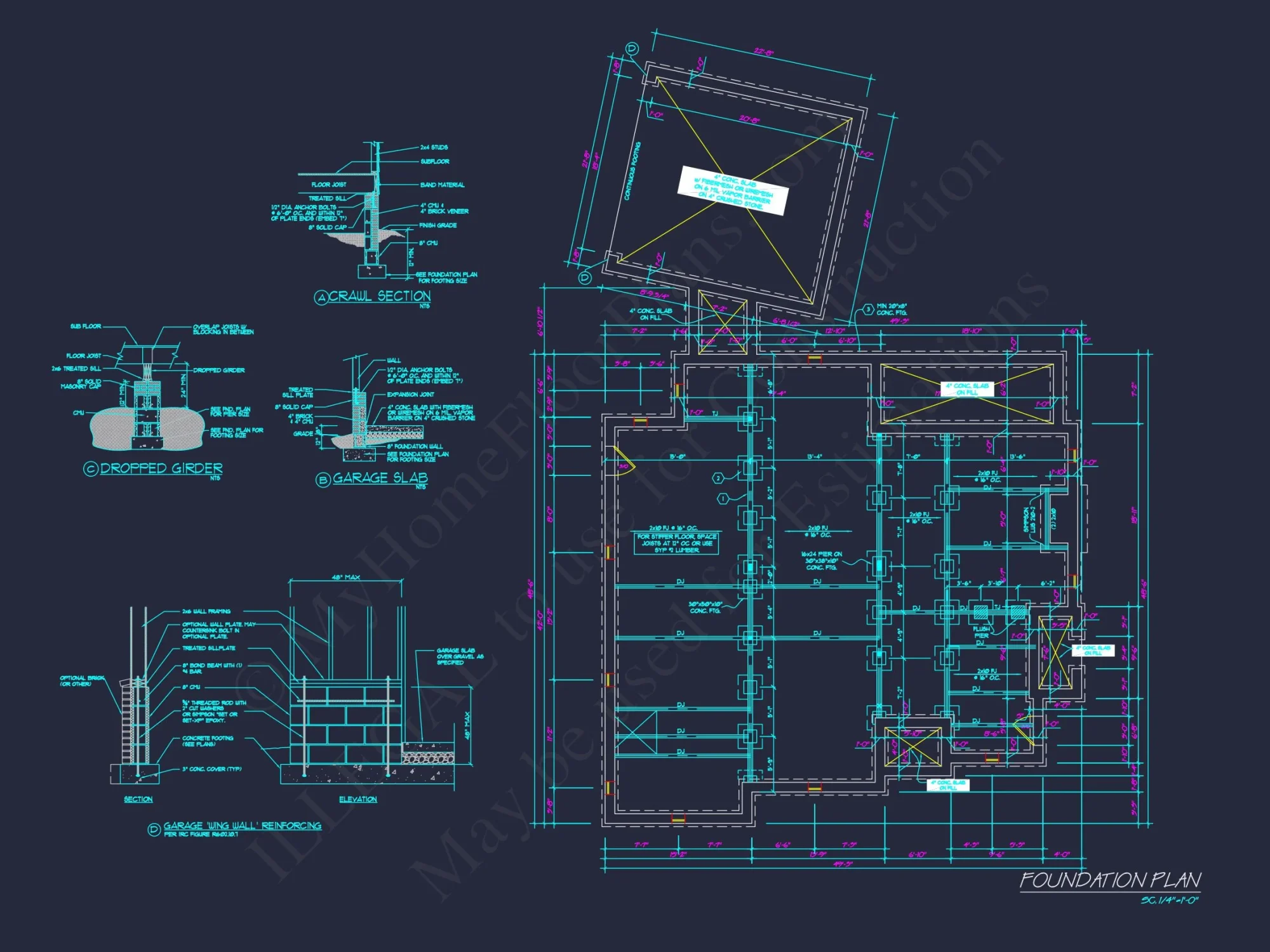 Elegant house Plan with Open Floor Design and Architectural Blueprint
