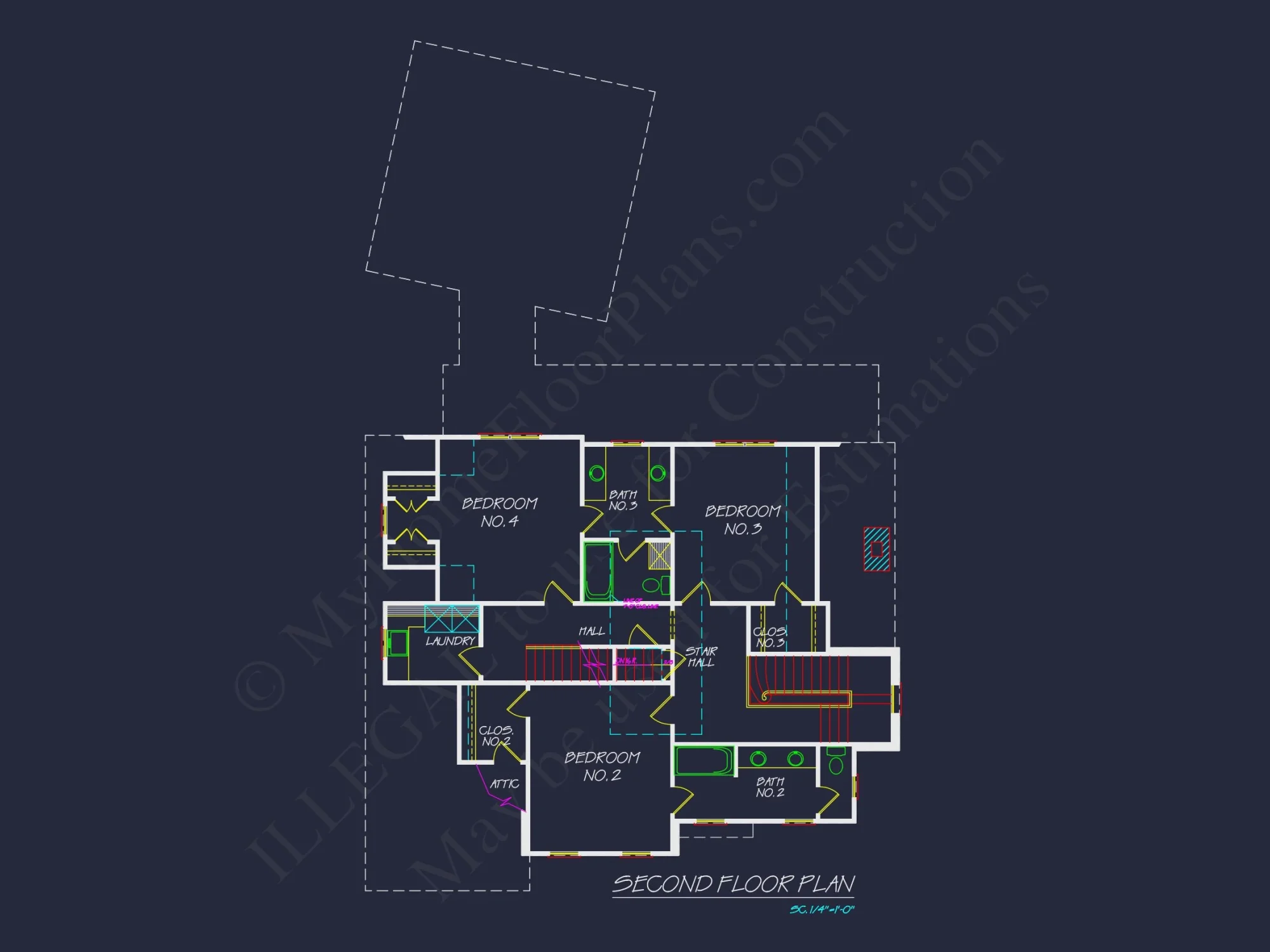 Elegant house Plan with Open Floor Design and Architectural Blueprint