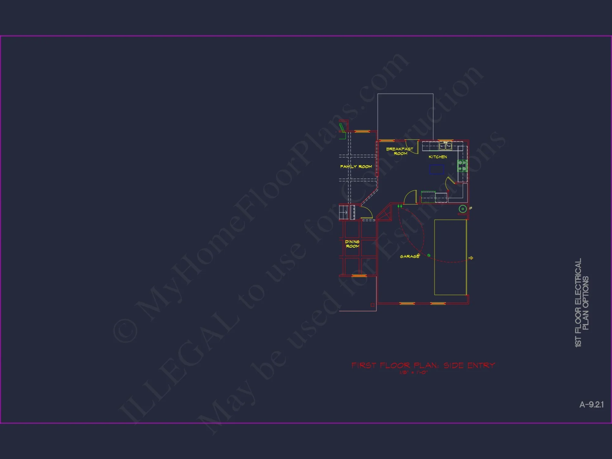 Modern Colonial house Plan with CAD Designs and Blueprints