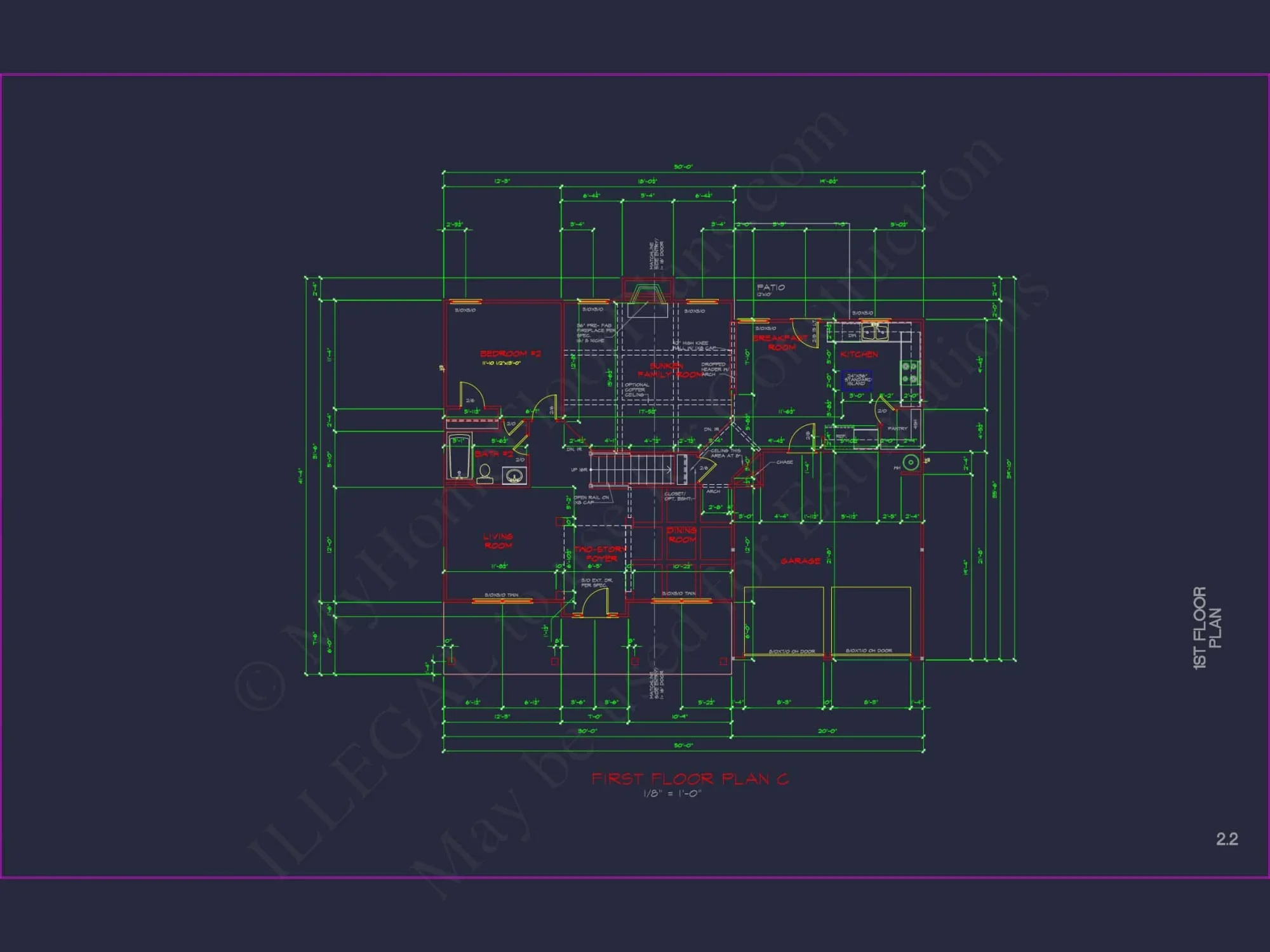 Modern Colonial house Plan with CAD Designs and Blueprints
