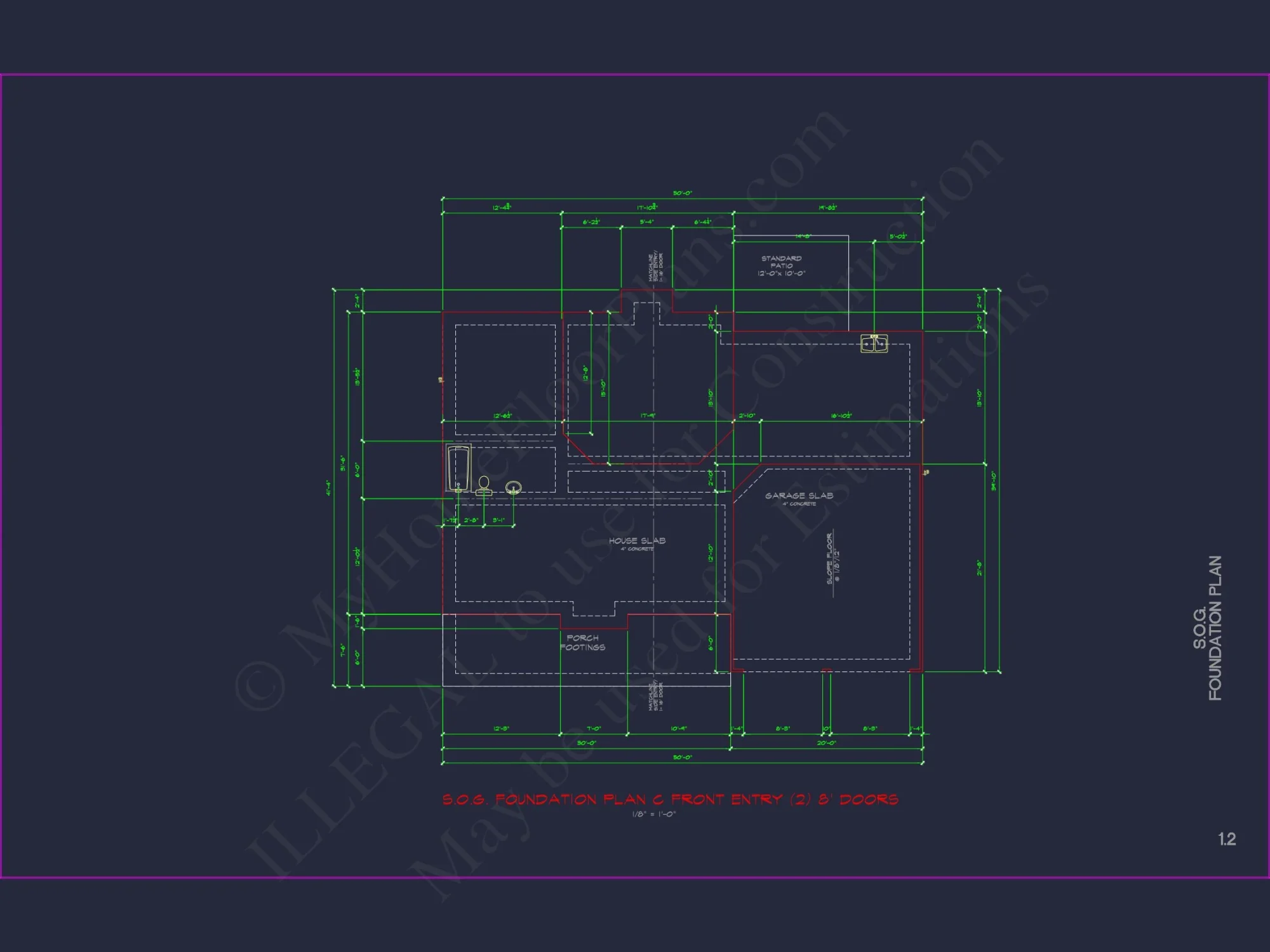 Modern Colonial house Plan with CAD Designs and Blueprints