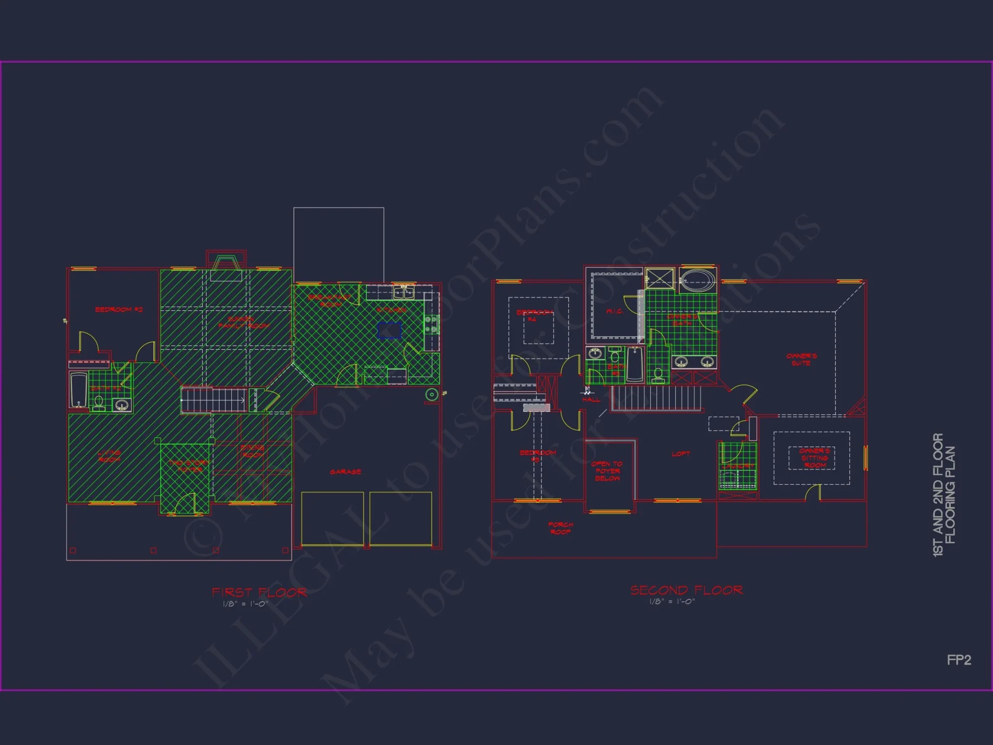 Modern Colonial house Plan with CAD Designs and Blueprints