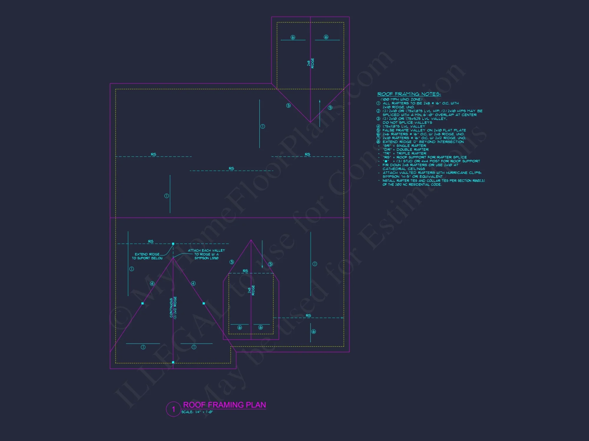 Modern Craftsman house Plan with 2 Floors, Garage & Attic